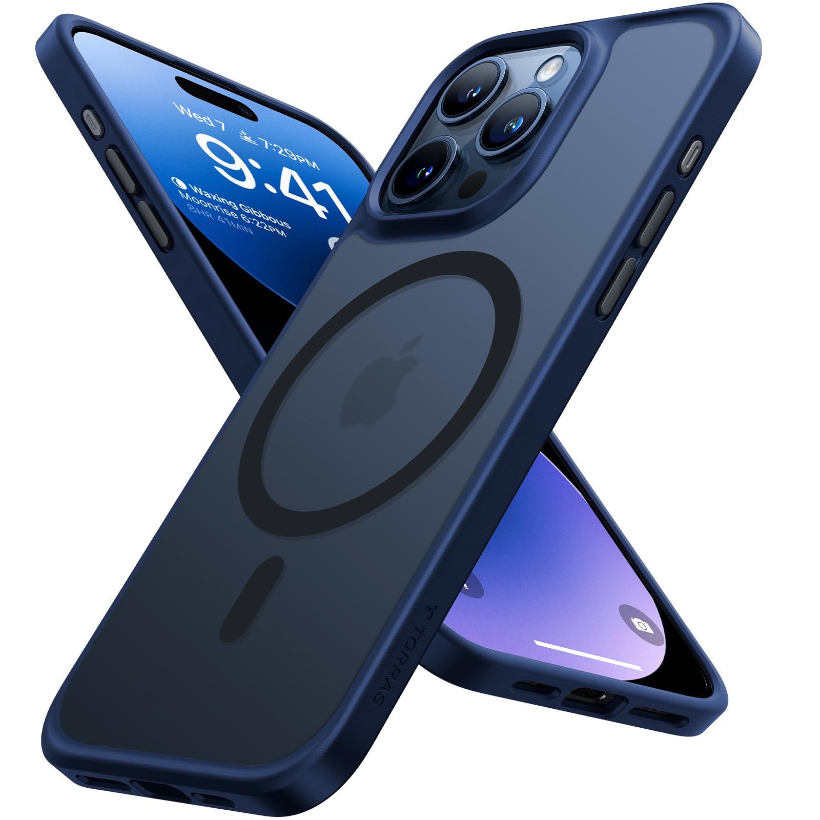 Funda De Teléfono Torras Magnética A Prueba De Golpes Para Iphone 15 Pro Azul - Venta Internacional.