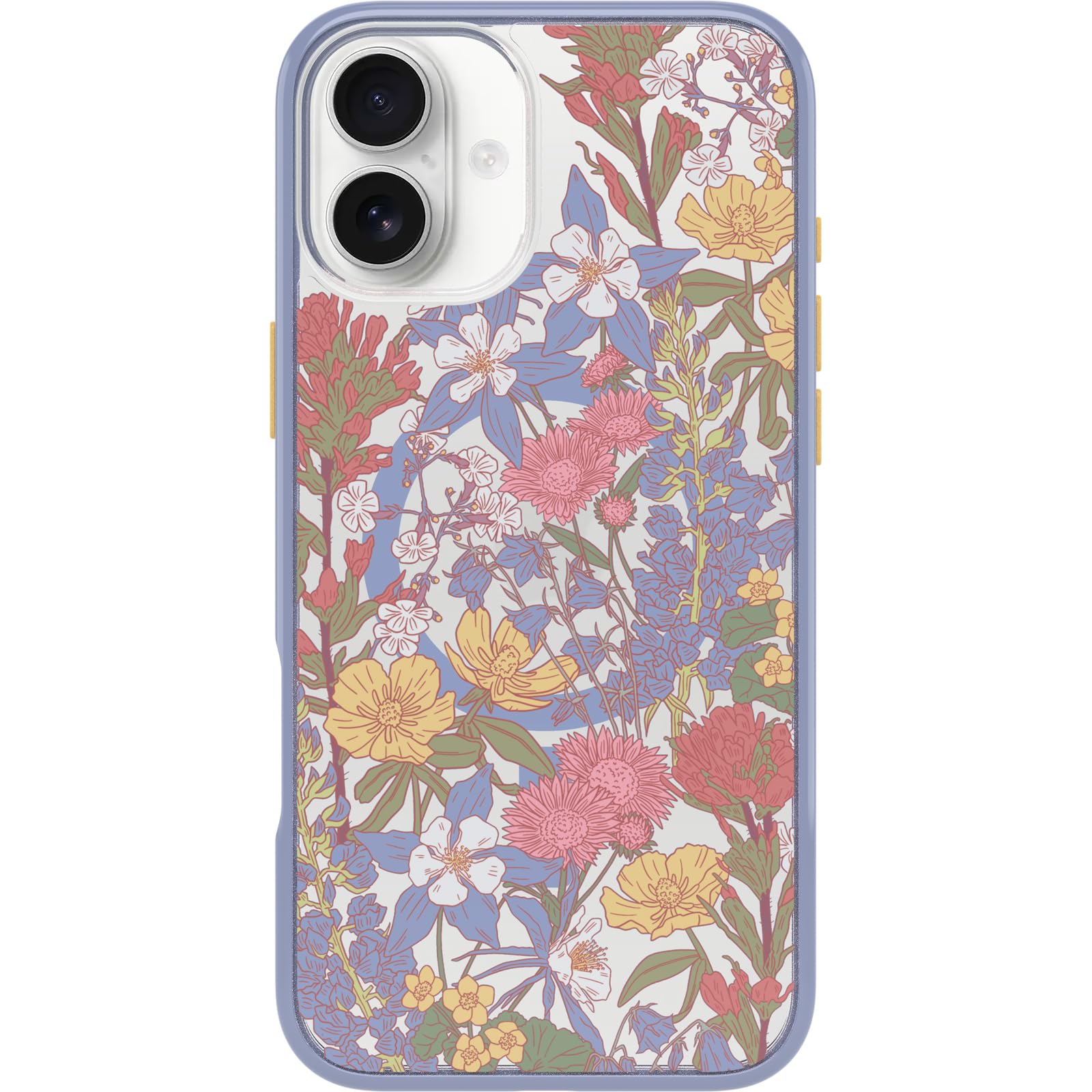 Funda Para Teléfono Otterbox Symmetry Series, Transparente, Floral, Morado - Venta Internacional.
