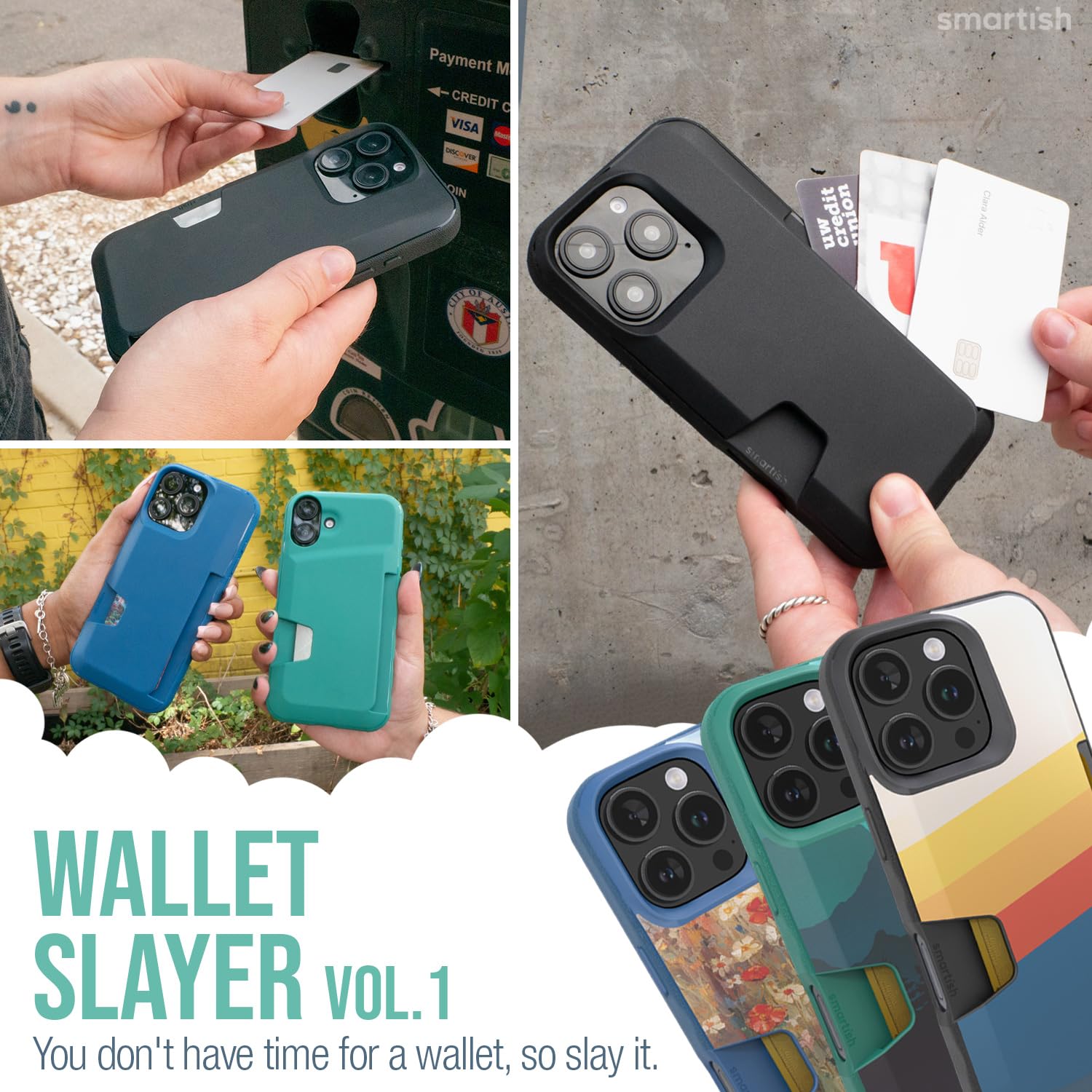Foto 7 pulgar | Funda Tipo Cartera Smartish  Para Iphone 16 Pro Wallet Slayer, Vol. 1 - Venta Internacional.