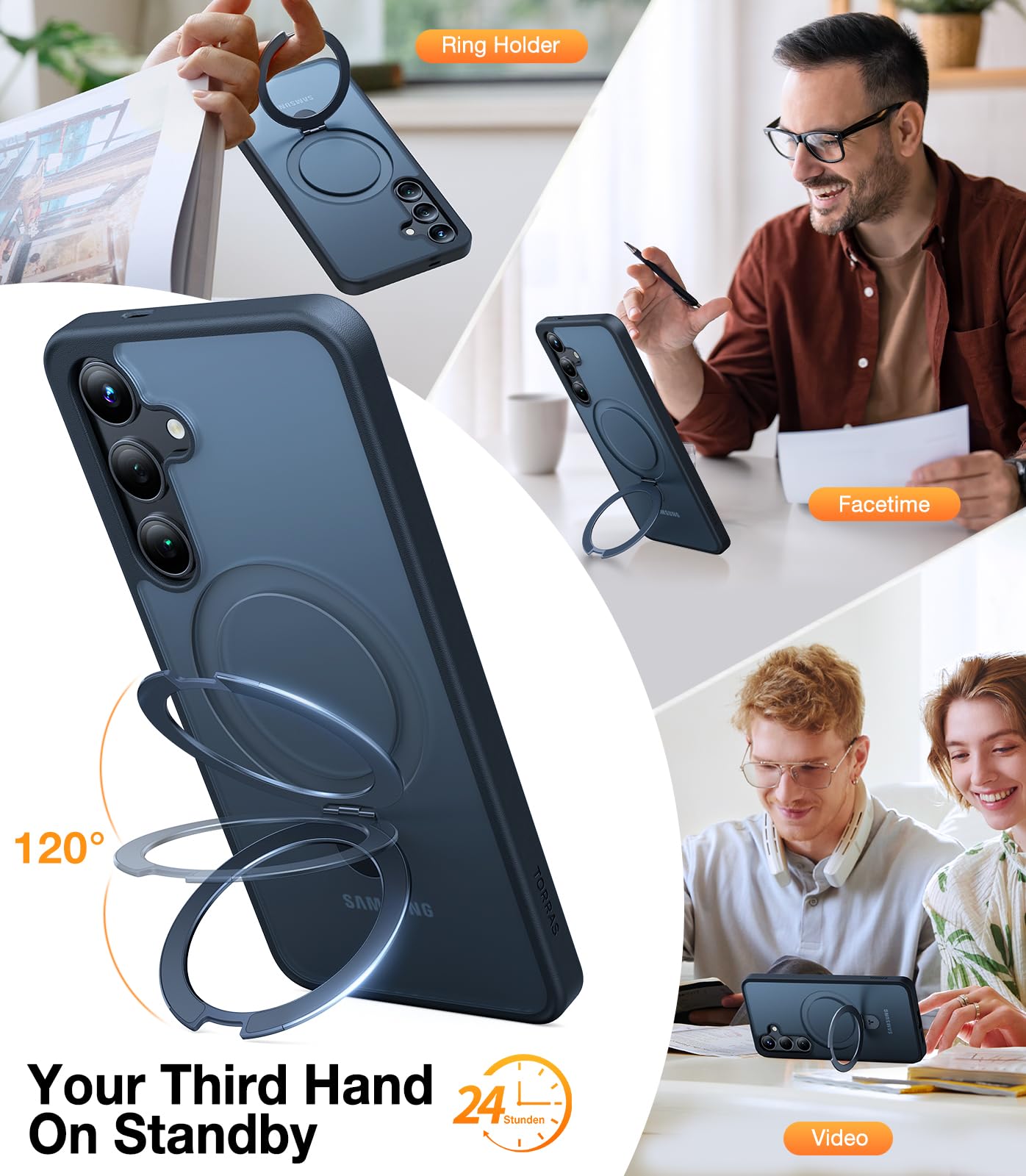 Foto 3 pulgar | Funda De Teléfono Móvil Torras Magnetic Ostand Para Samsung Galaxy S24 - Venta Internacional.