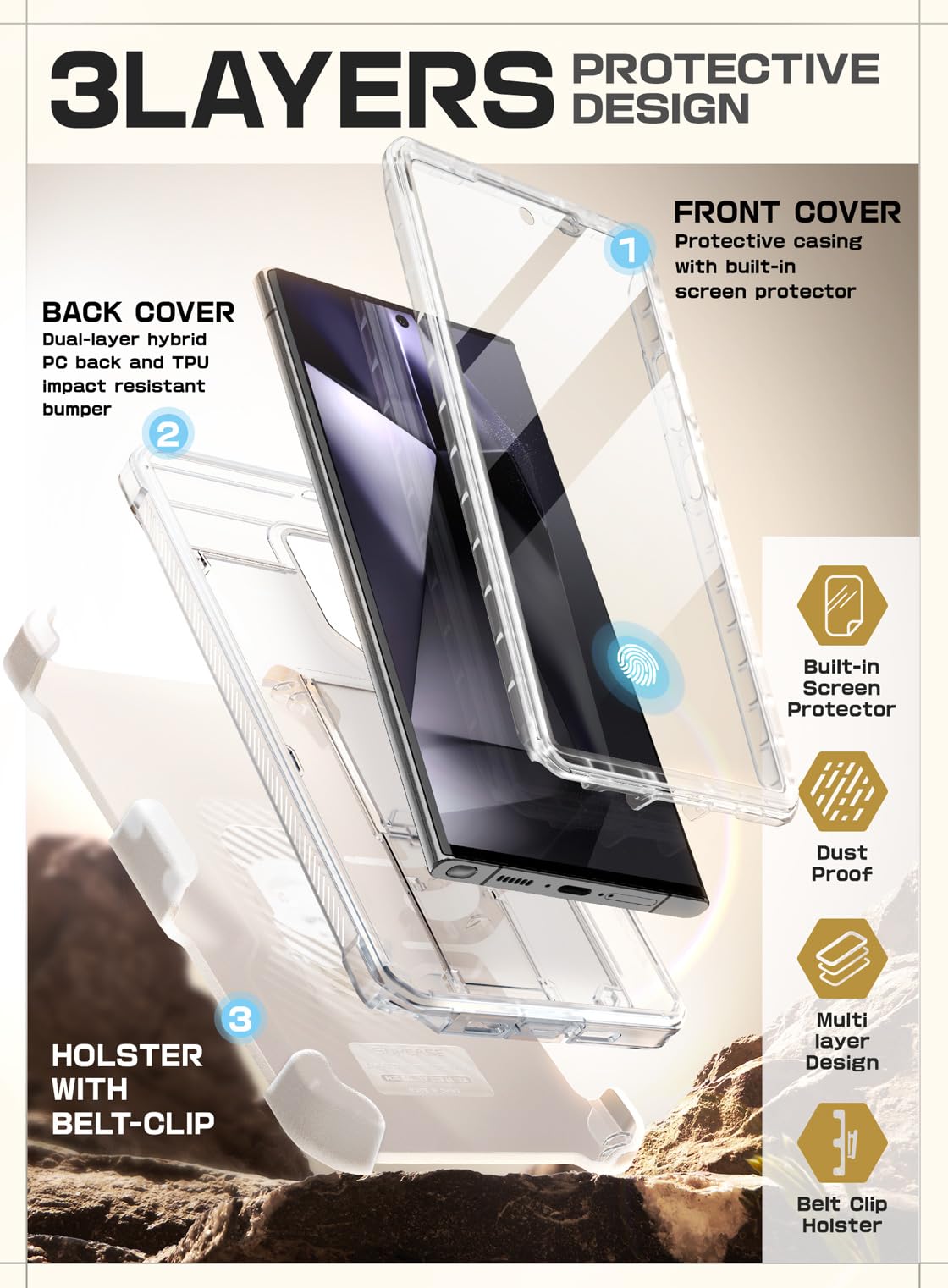 Foto 5 | Funda De Teléfono Supcase Unicorn Beetle Pro Para Samsung S24 Ultra - Venta Internacional.