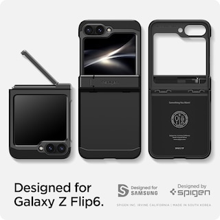 Foto 2 | Funda Spigen Tough Armor Pro Para Galaxy Z Flip 6 Con Soporte - Venta Internacional.