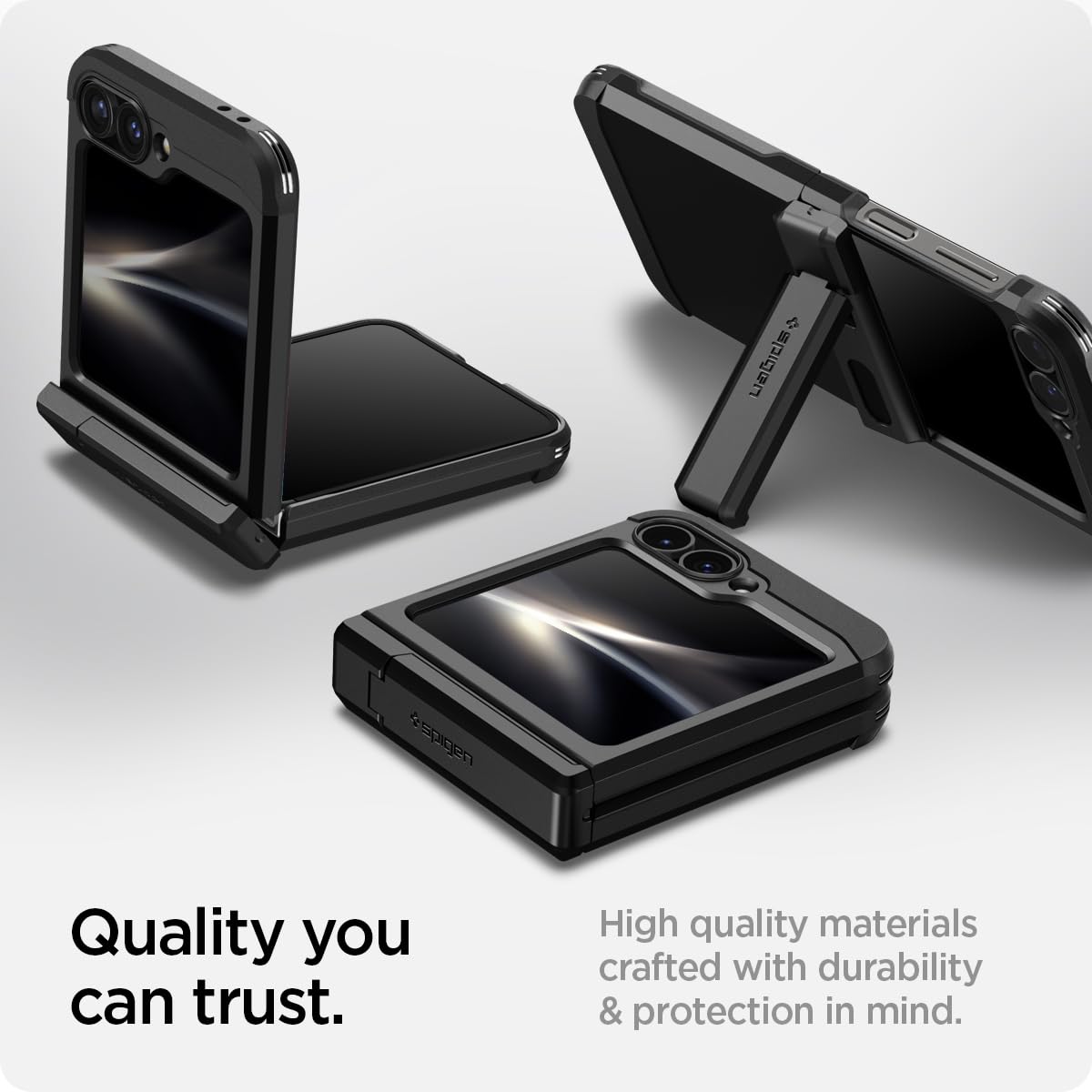 Foto 8 pulgar | Funda Spigen Tough Armor Pro Para Galaxy Z Flip 6 Con Soporte - Venta Internacional.