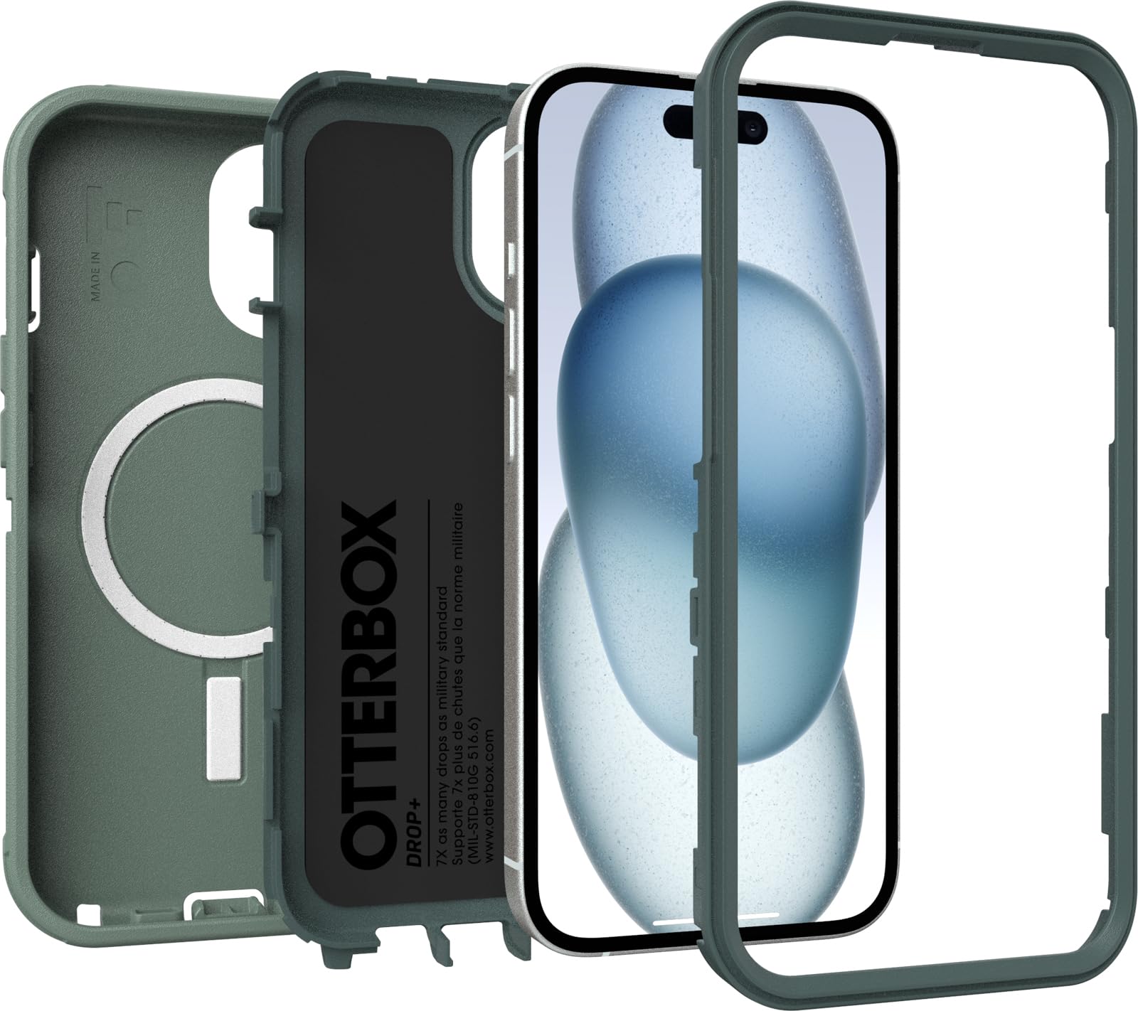 Foto 4 pulgar | Funda De Teléfono Otterbox Defender Para Iphone 15/14/13 Magsafe Green - Venta Internacional.