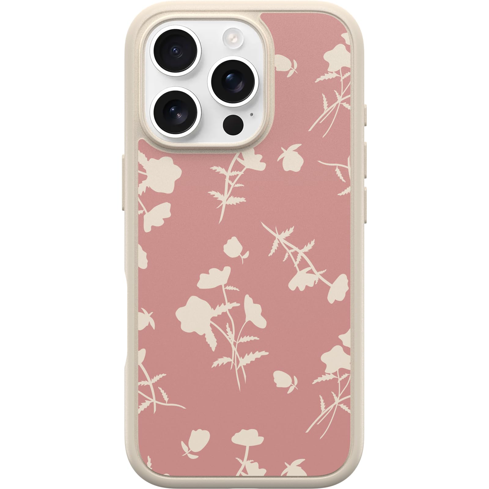 Funda Otterbox Para Iphone 16 Pro, Serie Symmetry, Pétalos Rosas - Venta Internacional.