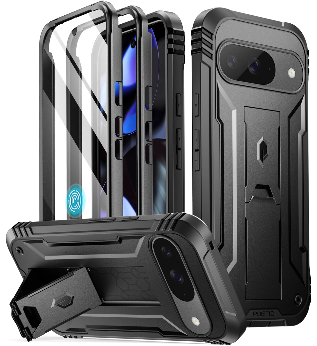 Foto 2 pulgar | Funda Poetic Revolution Para Google Pixel 9/9 Pro 5g Negra - Venta Internacional.