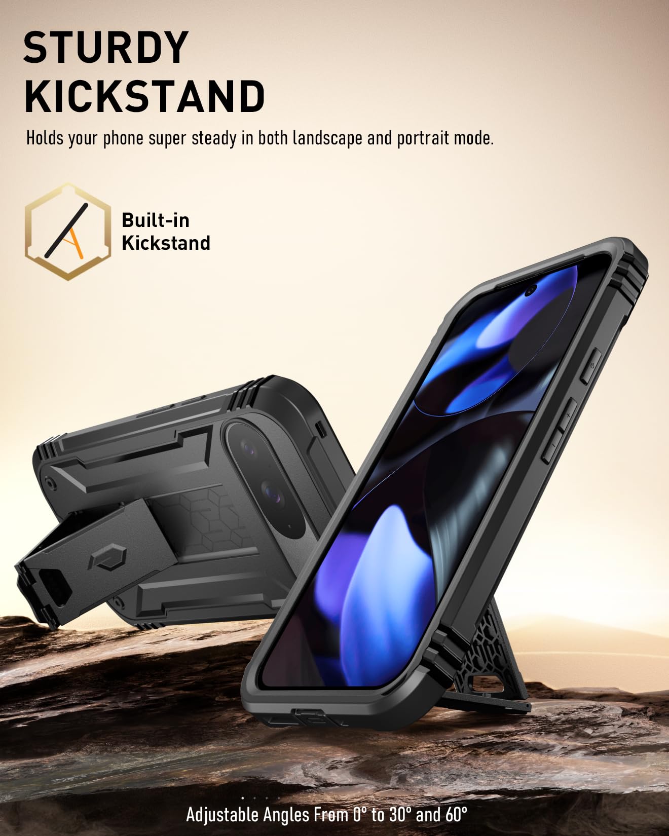Foto 5 pulgar | Funda Poetic Revolution Para Google Pixel 9/9 Pro 5g Negra - Venta Internacional.