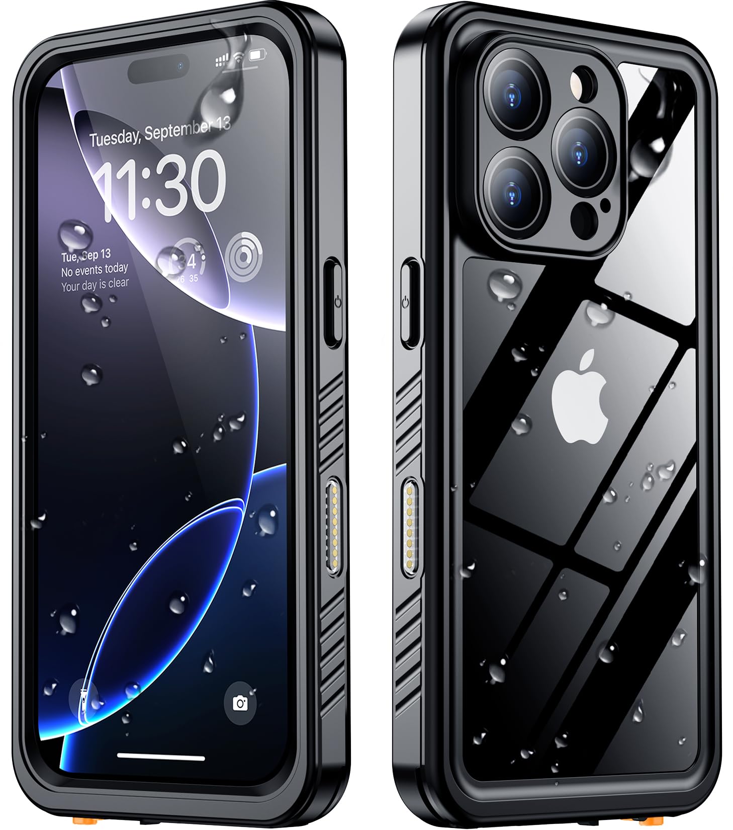 Funda De Teléfono Spidercase Impermeable Para Iphone 16 Pro Negra - Venta Internacional.