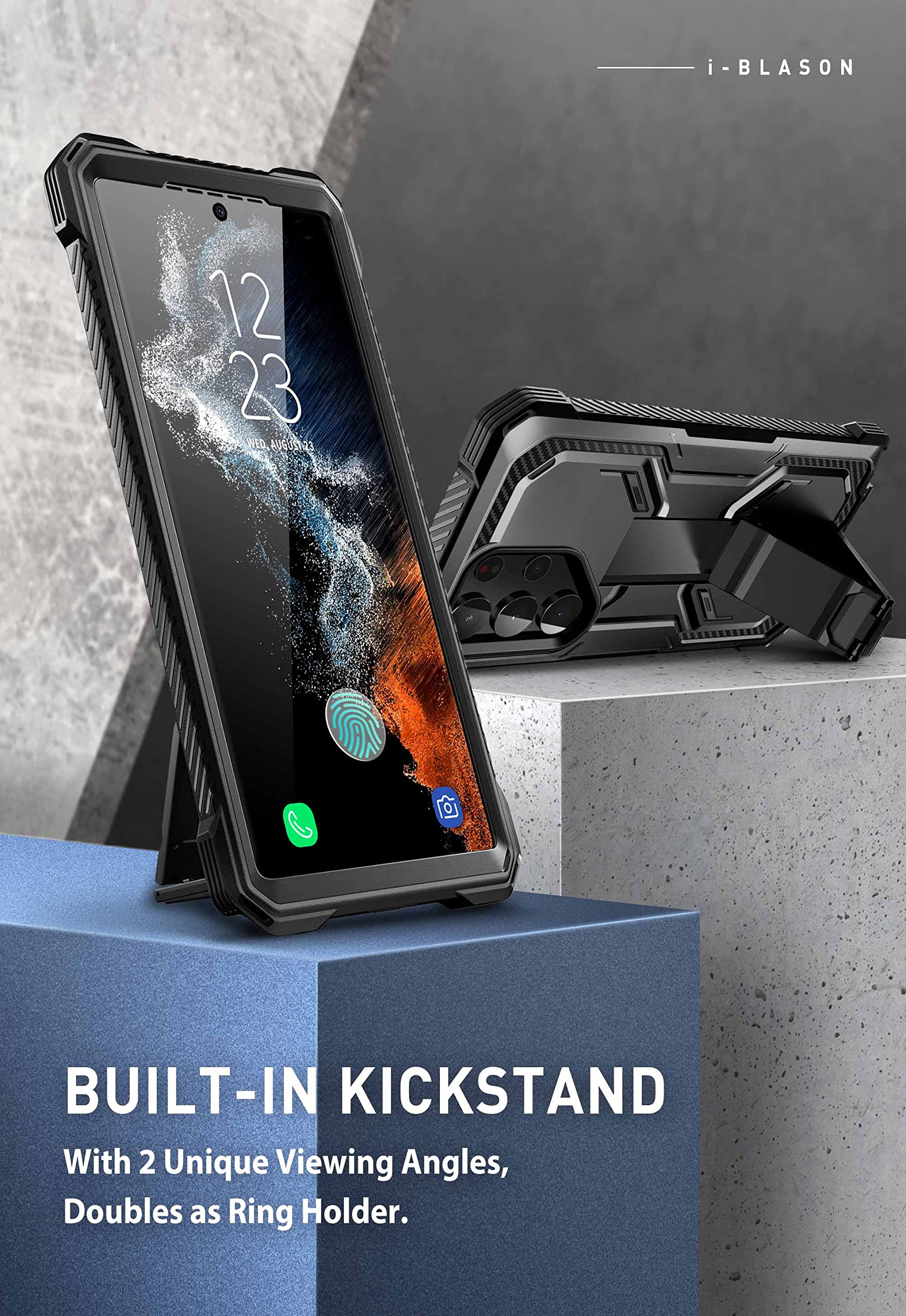 Foto 4 | Funda De Teléfono I-blason Armorbox Con Soporte Para Samsung Galaxy S23 Ultra - Venta Internacional.