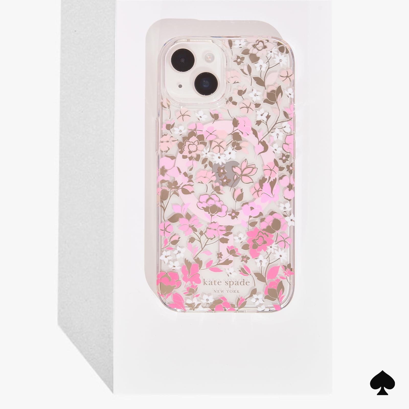 Foto 7 pulgar | Funda De Teléfono Kate Spade New York Flowerbed Pink Ombre Para Iphone 15/14/13 Con Magsafe - Venta Internacional.