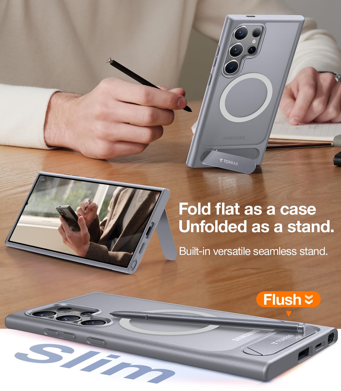 Foto 4 pulgar | Funda Para Teléfono Torras, Fuerte Soporte Magnético Para Samsung Galaxy S24 Ultra - Venta Internacional.
