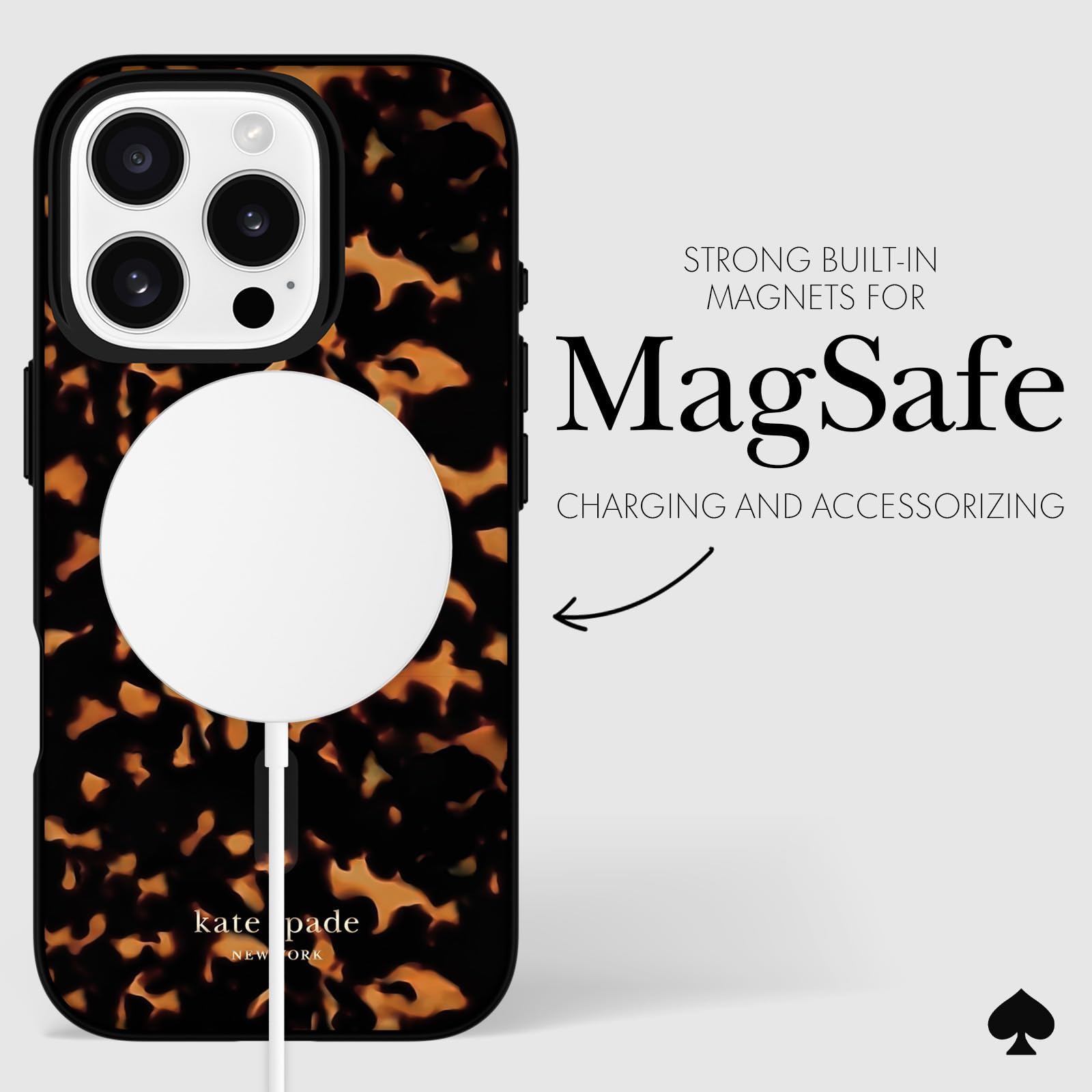 Foto 7 pulgar | Funda De Teléfono Kate Spade New York Para Iphone 16 Pro Tortoise - Venta Internacional.