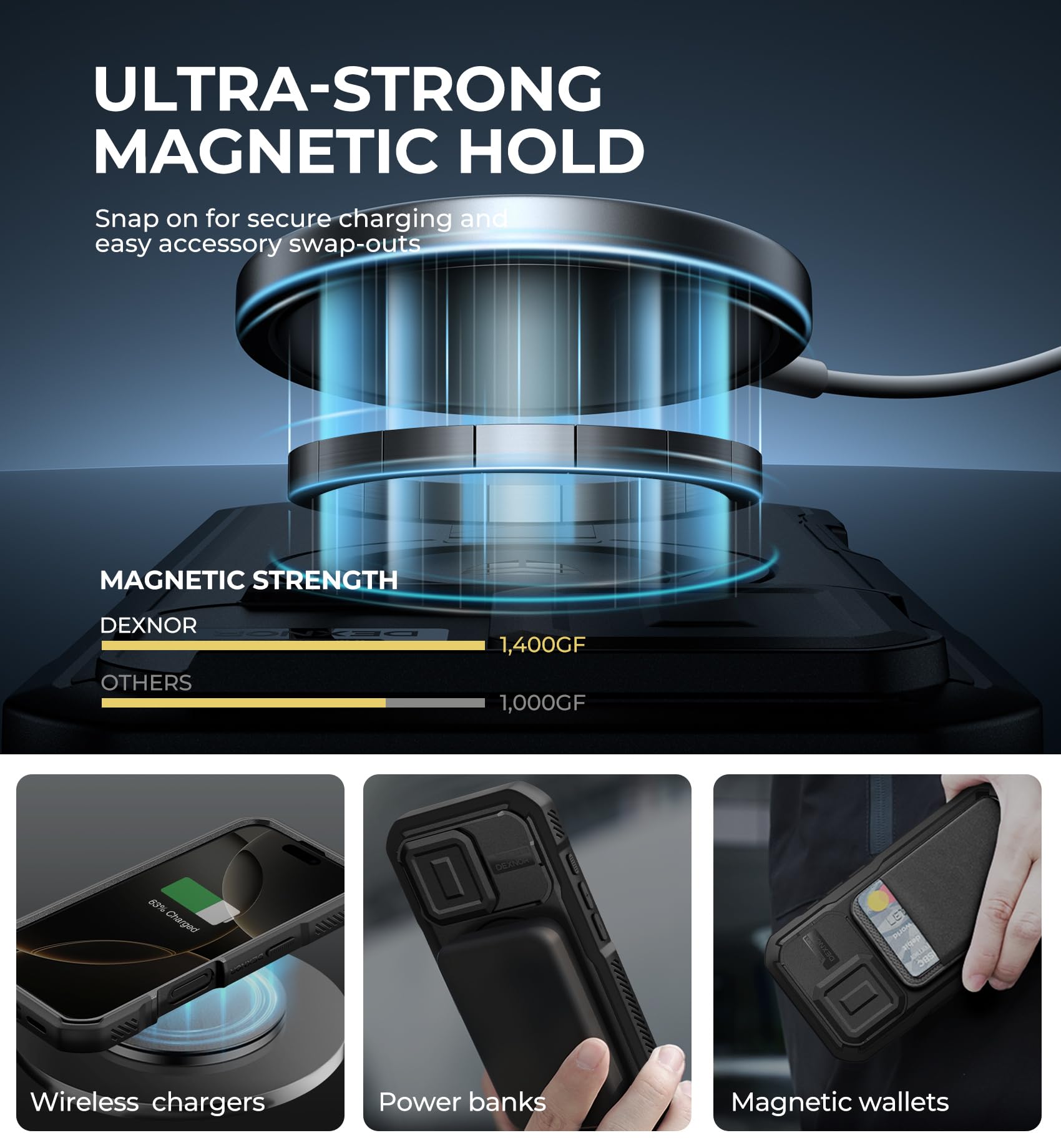 Foto 4 pulgar | Funda Dexnor Para Iphone 16 Pro Con Cámara Deslizante Negra - Venta Internacional.