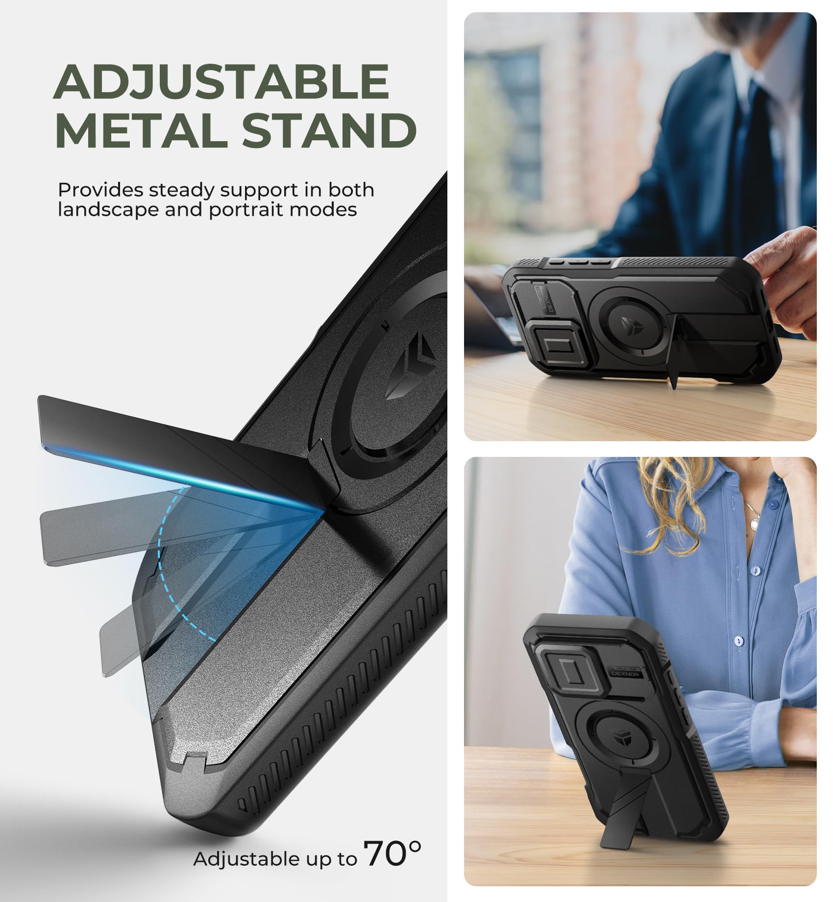 Foto 6 pulgar | Funda Dexnor Para Iphone 16 Pro Con Cámara Deslizante Negra - Venta Internacional.