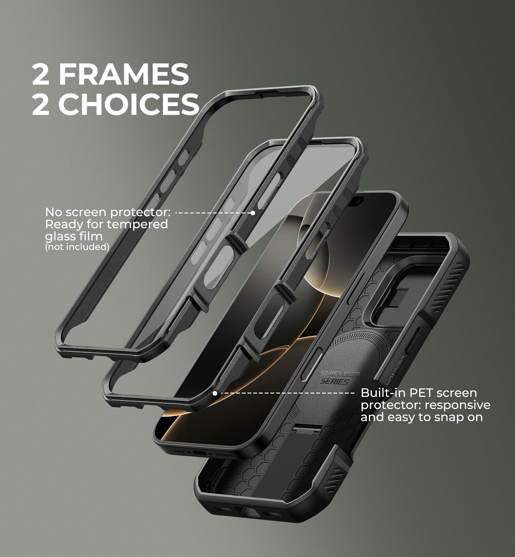 Foto 7 pulgar | Funda Dexnor Para Iphone 16 Pro Con Cámara Deslizante Negra - Venta Internacional.