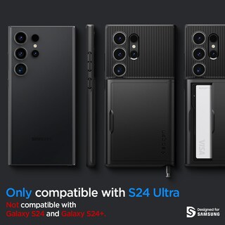 Foto 2 | Funda Spigen Slim Armor Cs Para Galaxy S24 Ultra, Color Negro - Venta Internacional.