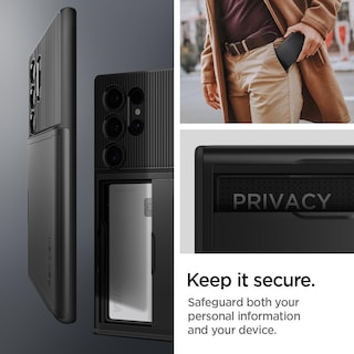 Foto 4 | Funda Spigen Slim Armor Cs Para Galaxy S24 Ultra, Color Negro - Venta Internacional.
