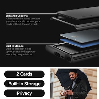 Foto 5 | Funda Spigen Slim Armor Cs Para Galaxy S24 Ultra, Color Negro - Venta Internacional.