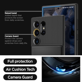 Foto 7 | Funda Spigen Slim Armor Cs Para Galaxy S24 Ultra, Color Negro - Venta Internacional.