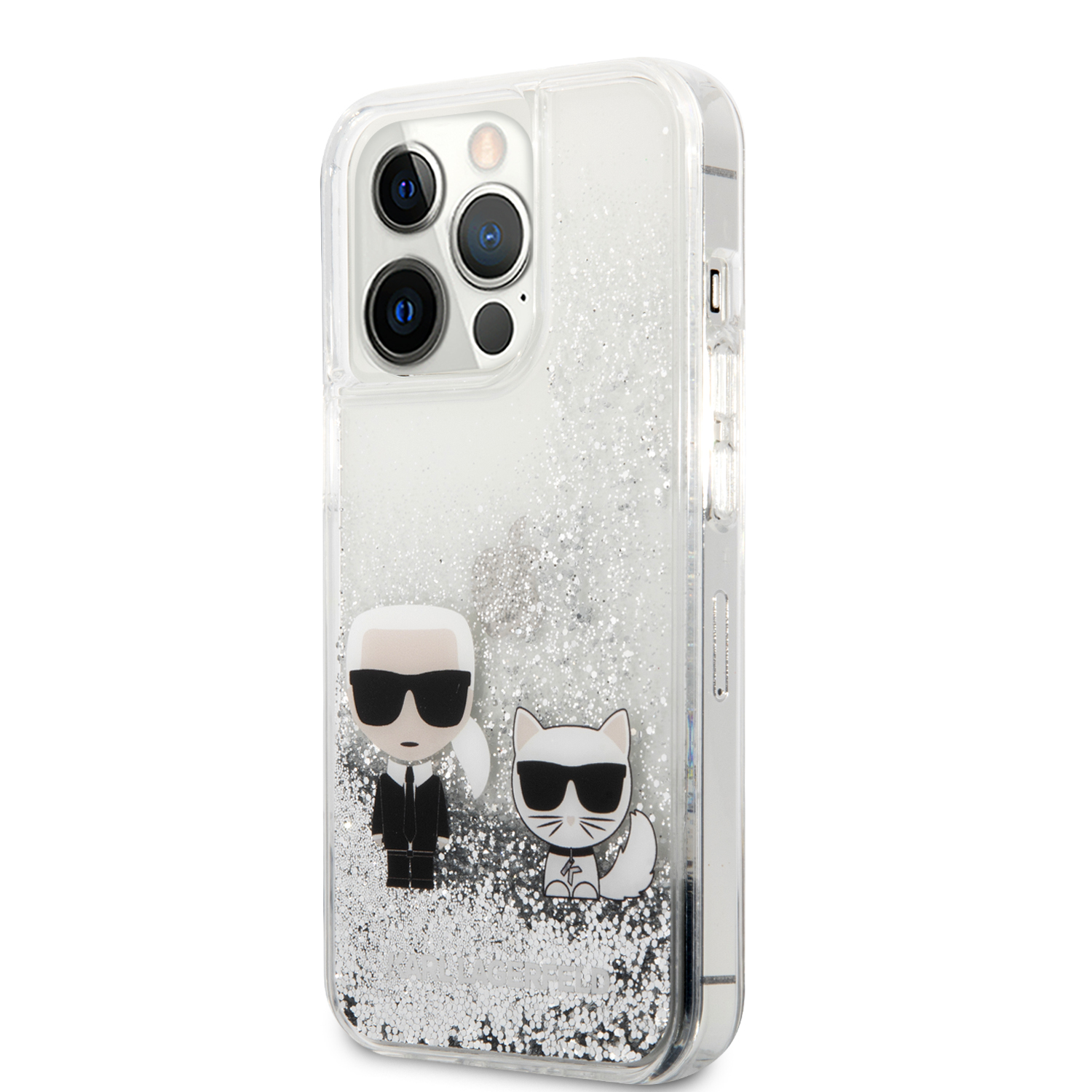 Foto 3 pulgar | Funda Karl Glitter Líquido Para Iphone 13 Pro Max