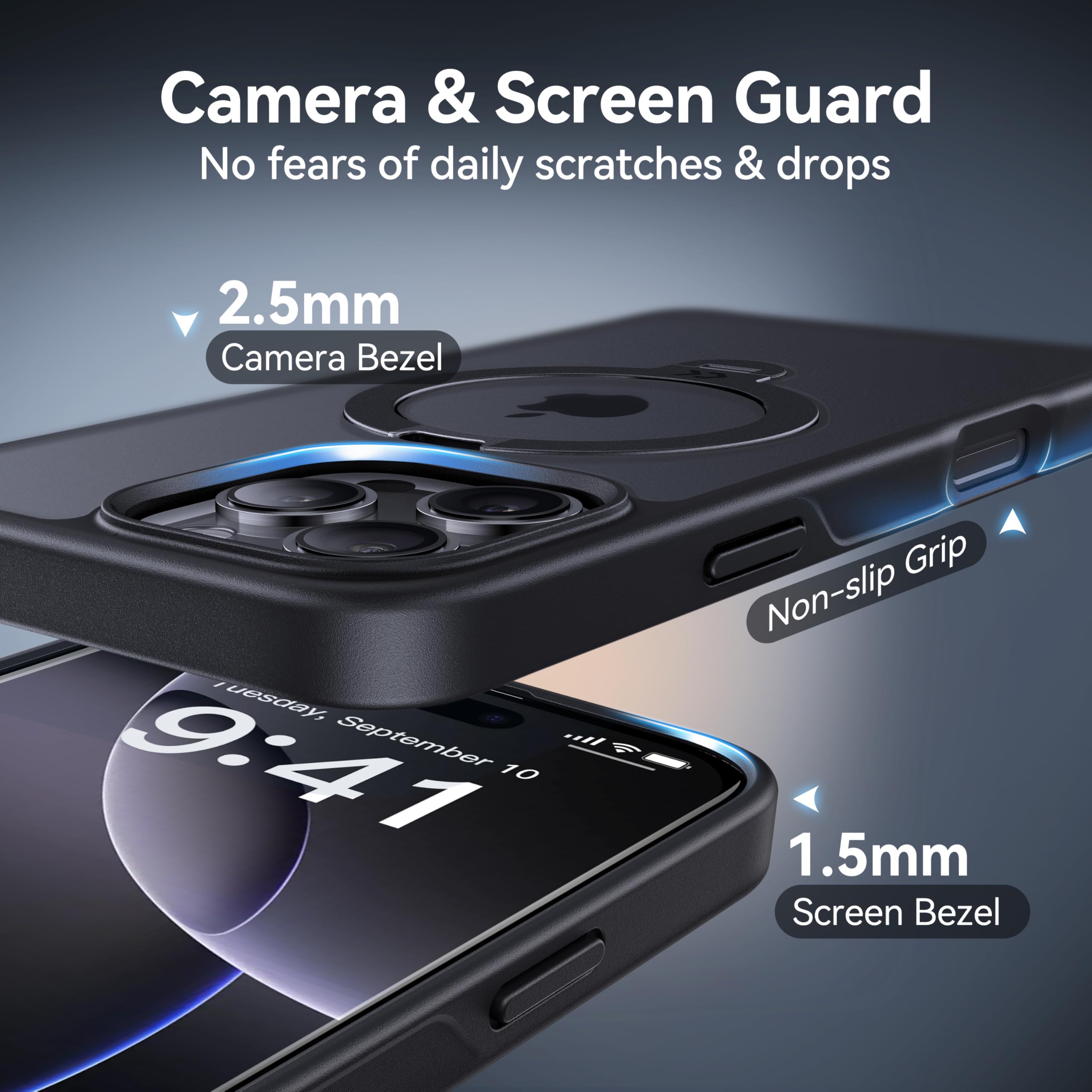 Foto 7 pulgar | Funda De Teléfono Casekoo Patentada Con Soporte Magnético De Giro De 360° Para Iphone 16 Pro Max - Venta Internacional