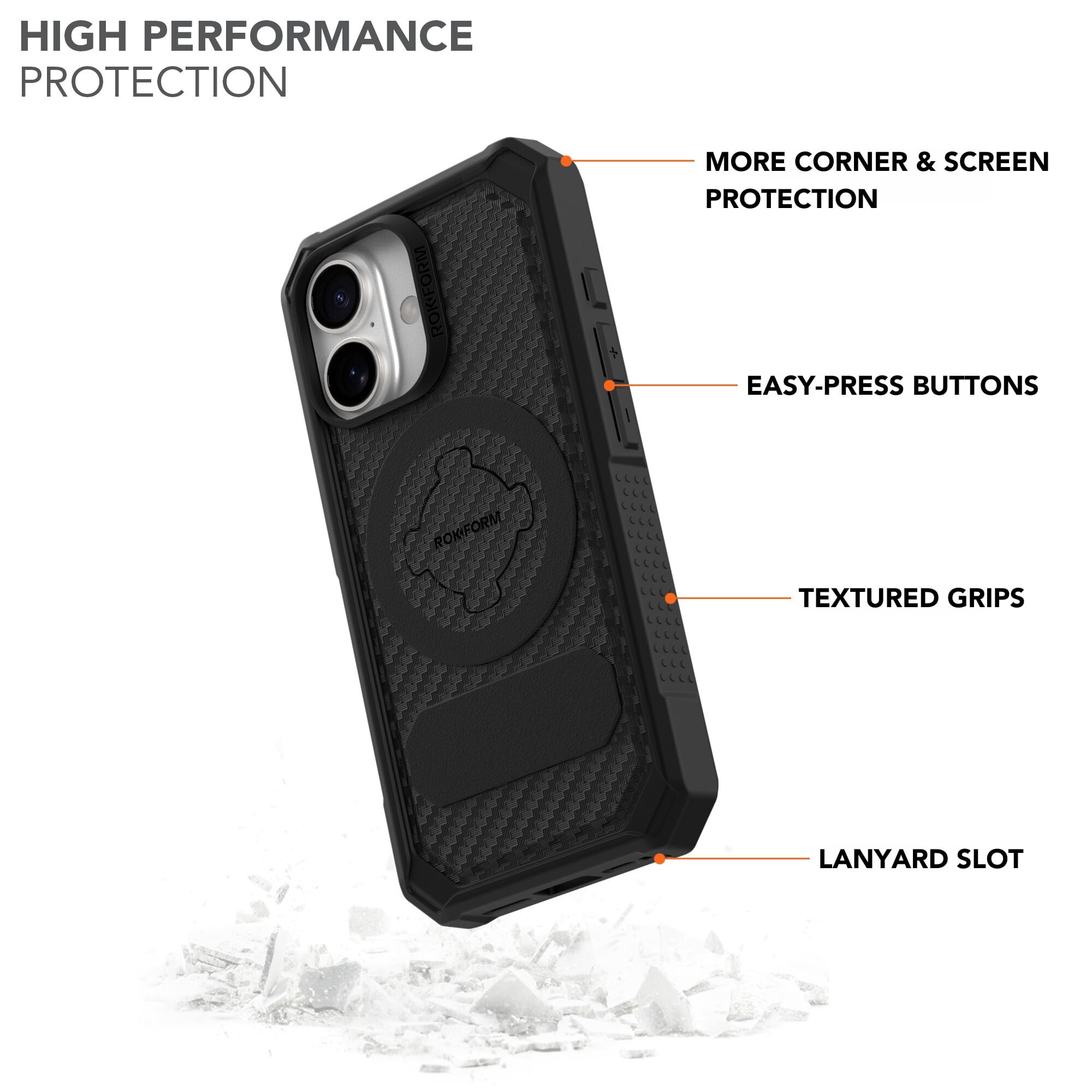 Foto 4 pulgar | Funda Rokform Rugged Compatible Con Iphone 16 Con Soporte Magnético - Venta Internacional.