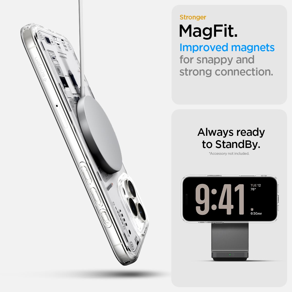 Foto 5 | Funda Spigen Ultra Hybrid Magfit Para Iphone 16 Pro, Antiamarilleo - Venta Internacional.