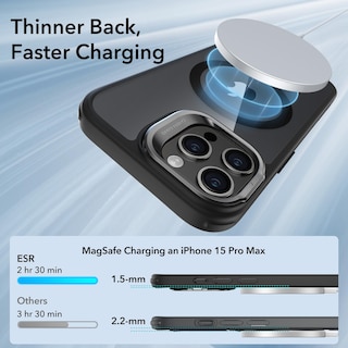 Foto 4 | Funda De Teléfono Esr Para Iphone 15 Pro Max Con Magsafe Clear Black - Venta Internacional.