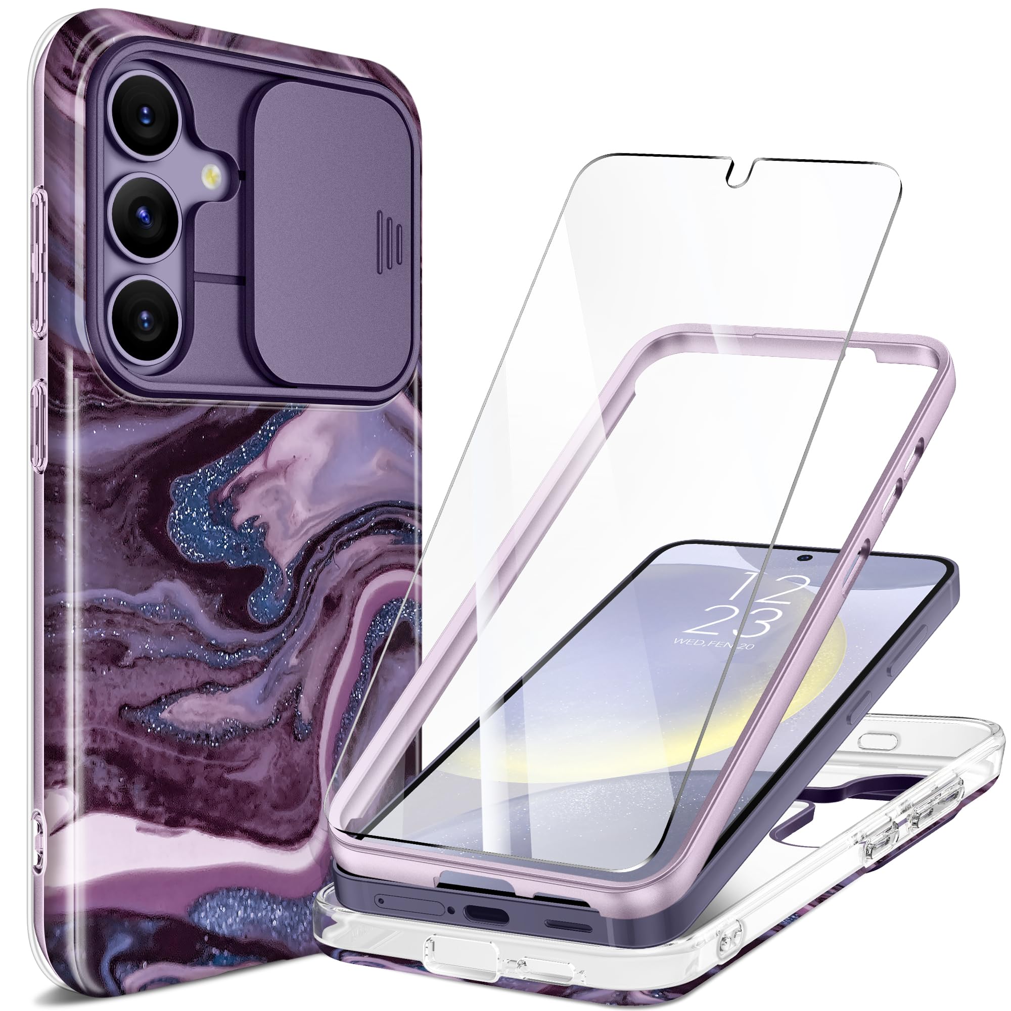 Funda Para Teléfono Gviewin Para Samsung Galaxy S24 Plus Con Funda Deslizante - Venta Internacional.
