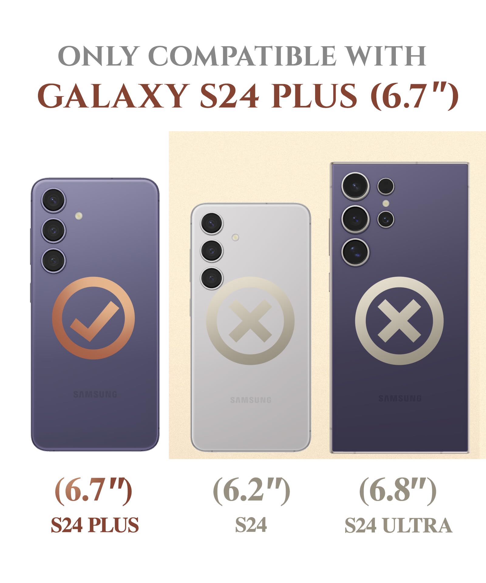 Foto 3 pulgar | Funda Para Teléfono Gviewin Para Samsung Galaxy S24 Plus Con Funda Deslizante - Venta Internacional.