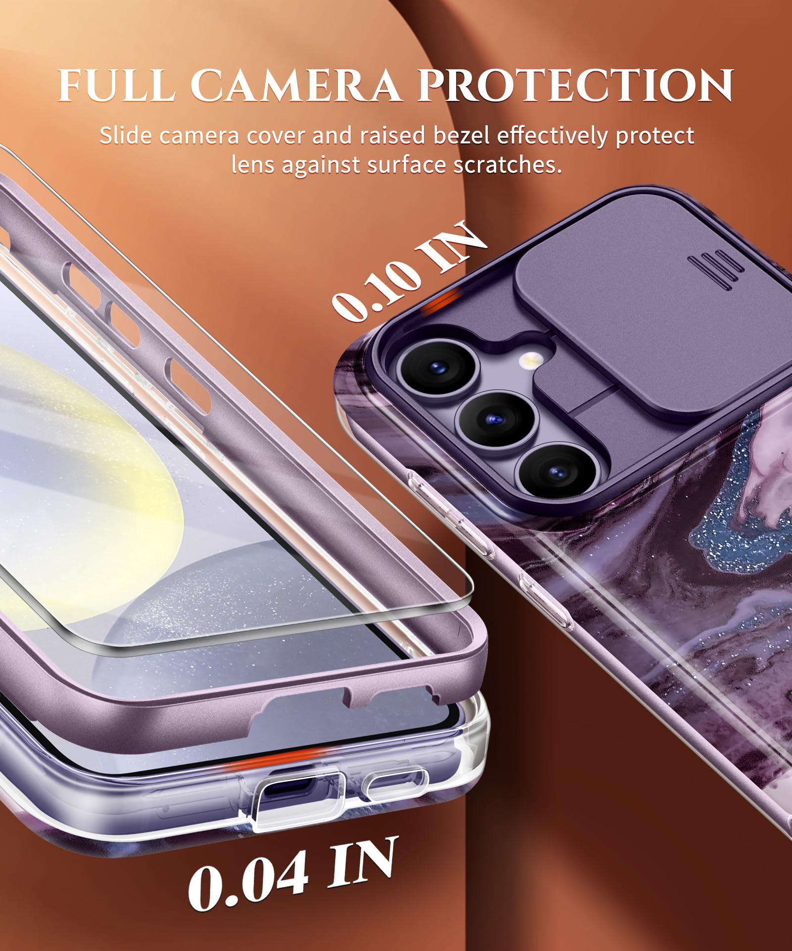 Foto 4 pulgar | Funda Para Teléfono Gviewin Para Samsung Galaxy S24 Plus Con Funda Deslizante - Venta Internacional.