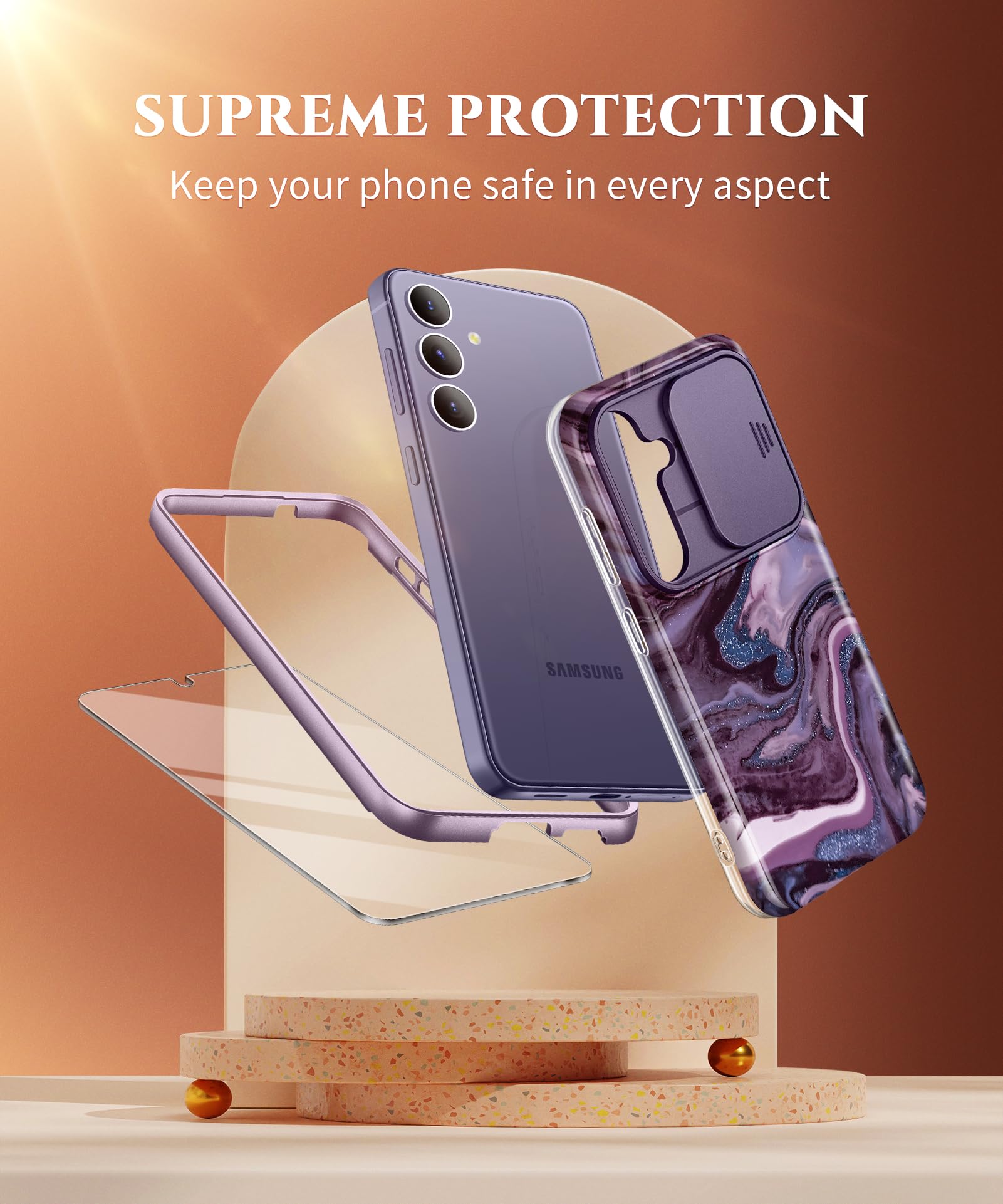 Foto 6 pulgar | Funda Para Teléfono Gviewin Para Samsung Galaxy S24 Plus Con Funda Deslizante - Venta Internacional.