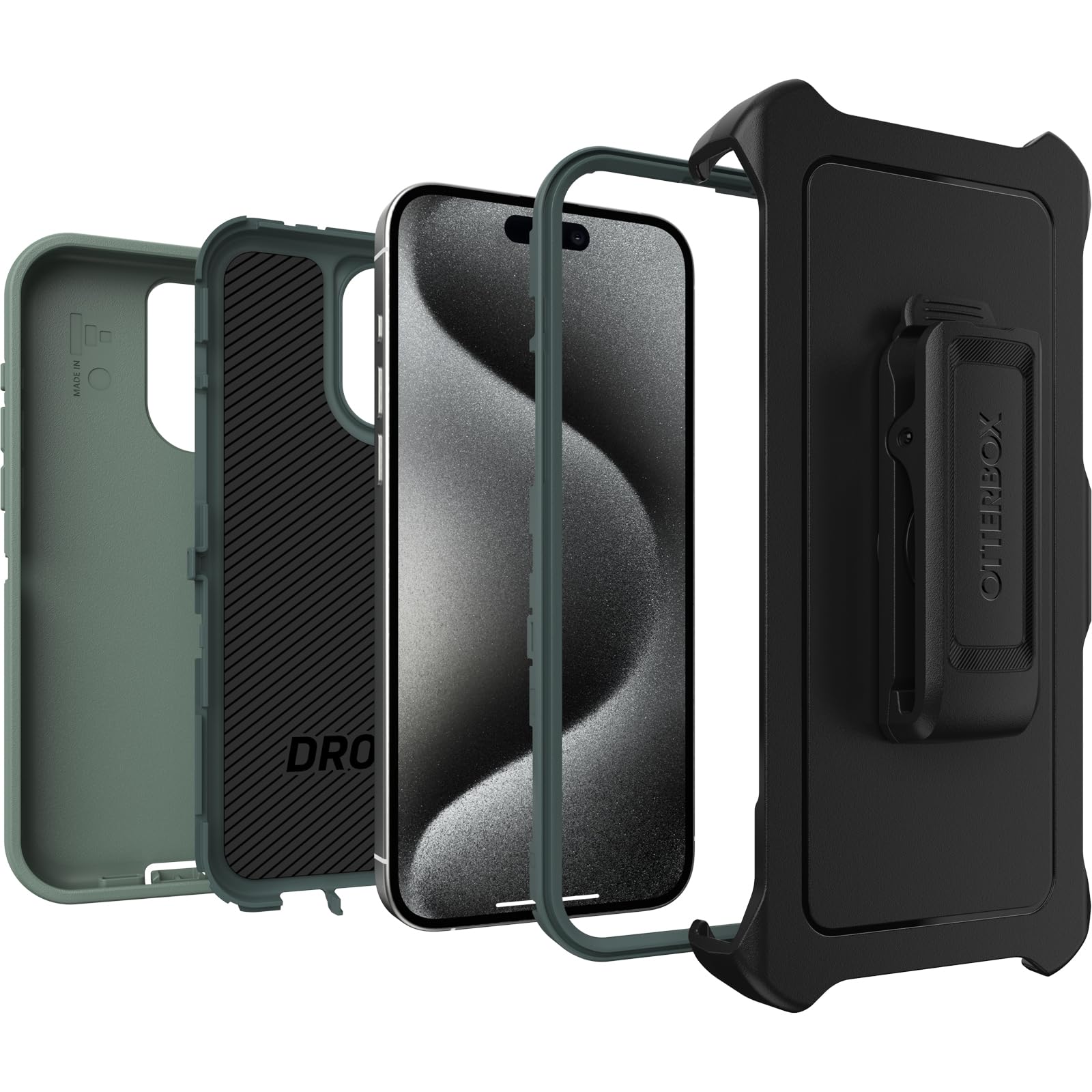 Foto 5 pulgar | Funda Otterbox Defender Series Para Iphone 15 Pro Max, Color Verde - Venta Internacional.