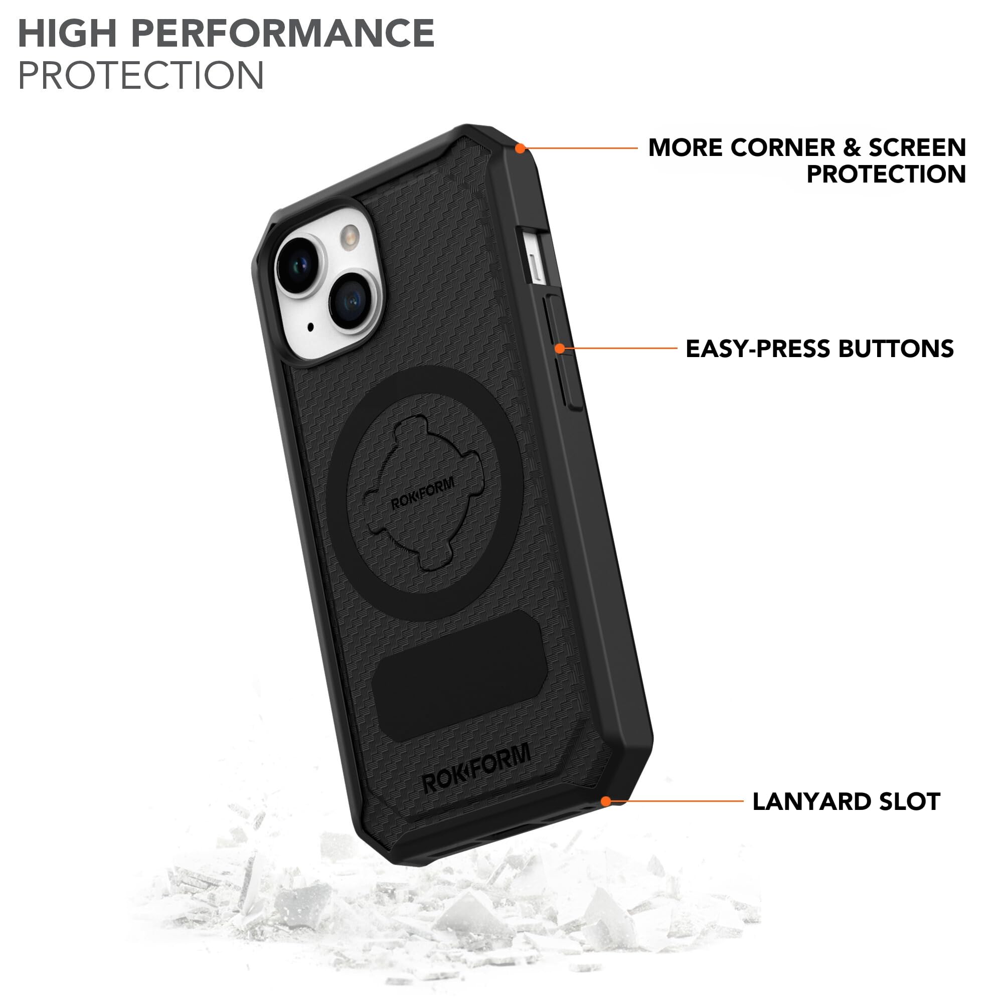 Foto 4 pulgar | Funda Magnética Rokform Rugged Series Para Iphone 15, Negra - Venta Internacional.