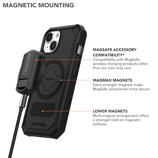 Foto 5 | Funda Magnética Rokform Rugged Series Para Iphone 15, Negra - Venta Internacional.