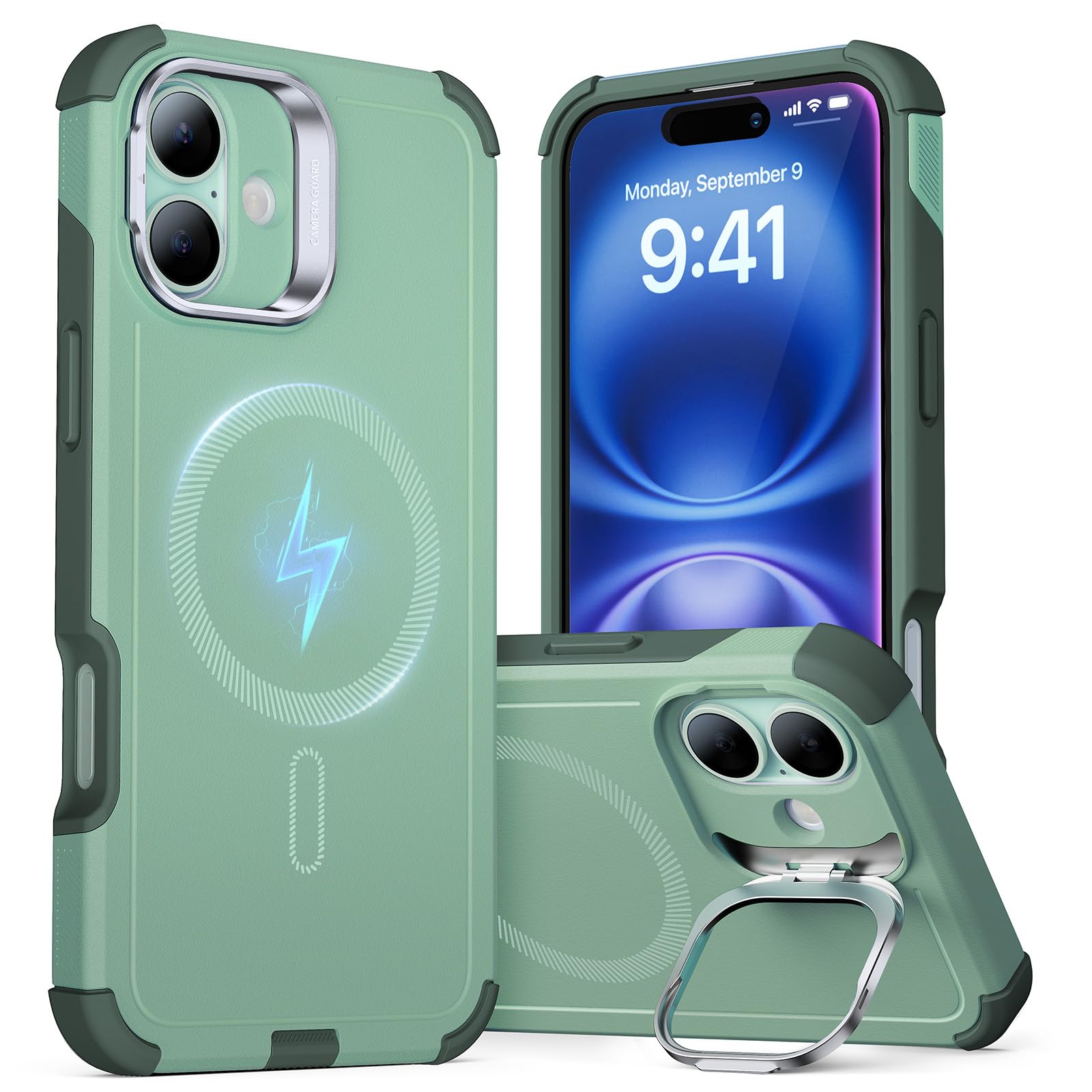 Foto 2 pulgar | Funda De Teléfono Esr Para Iphone 16 Plus Con Soporte De 23 M, Protección Contra Caídas - Venta Internacional.