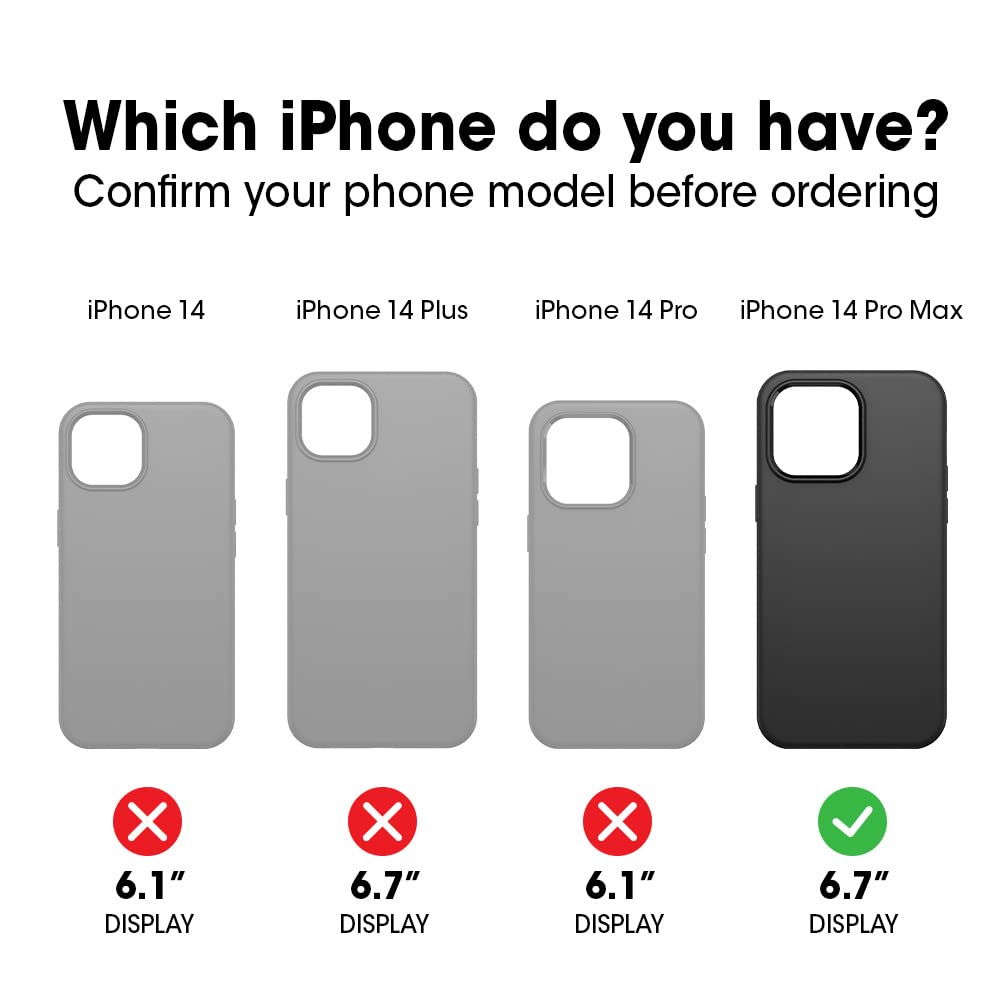 Foto 3 pulgar | Funda Otterbox Defender Series Para Iphone 14 Pro Max, Color Negro - Venta Internacional.