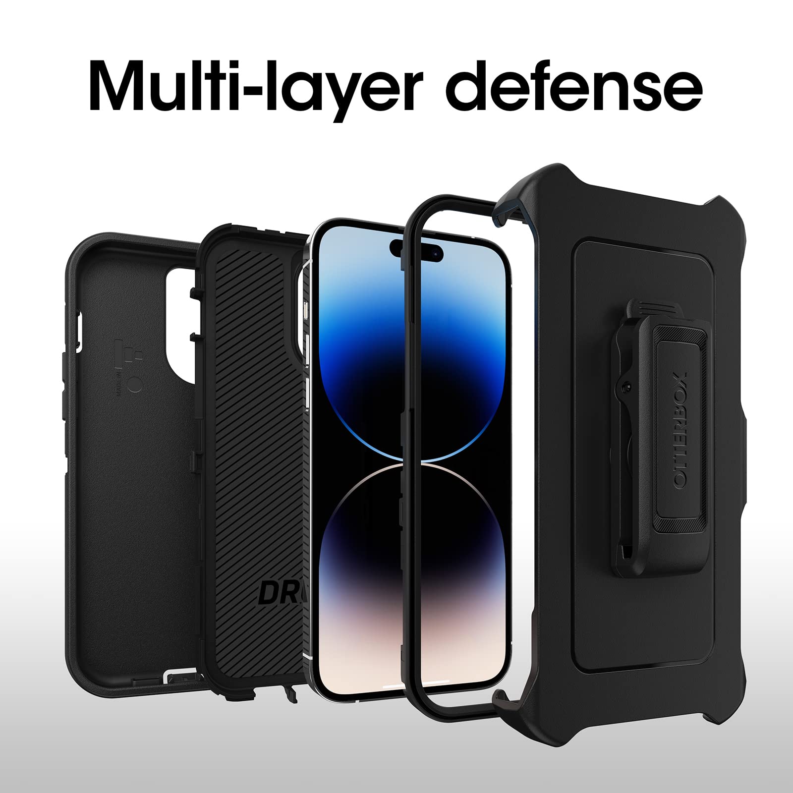 Foto 4 pulgar | Funda Otterbox Defender Series Para Iphone 14 Pro Max, Color Negro - Venta Internacional.