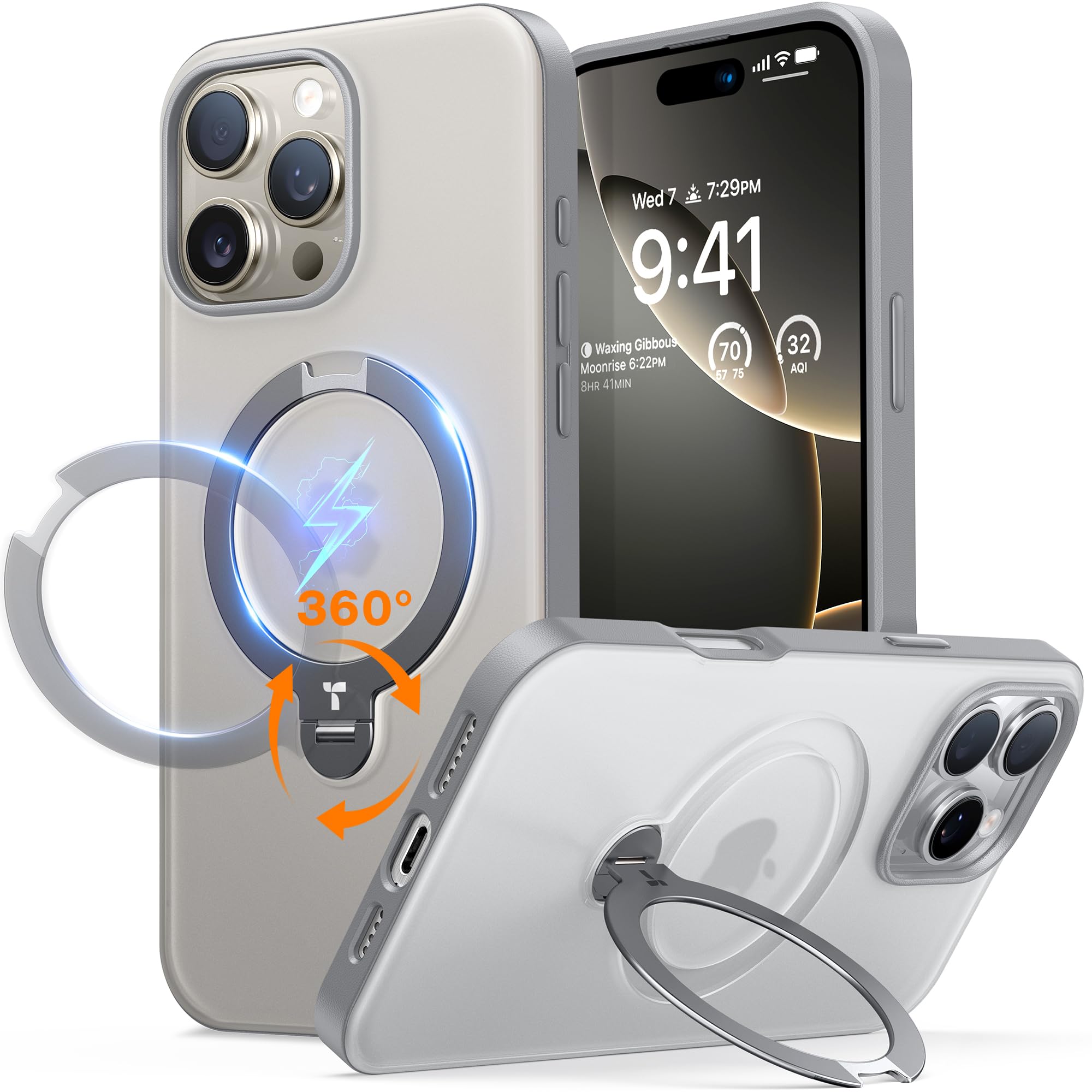 Foto 2 pulgar | Funda Para Teléfono Torras 360° Con Soporte Magnético Para Iphone 16 Pro Max - Venta Internacional.
