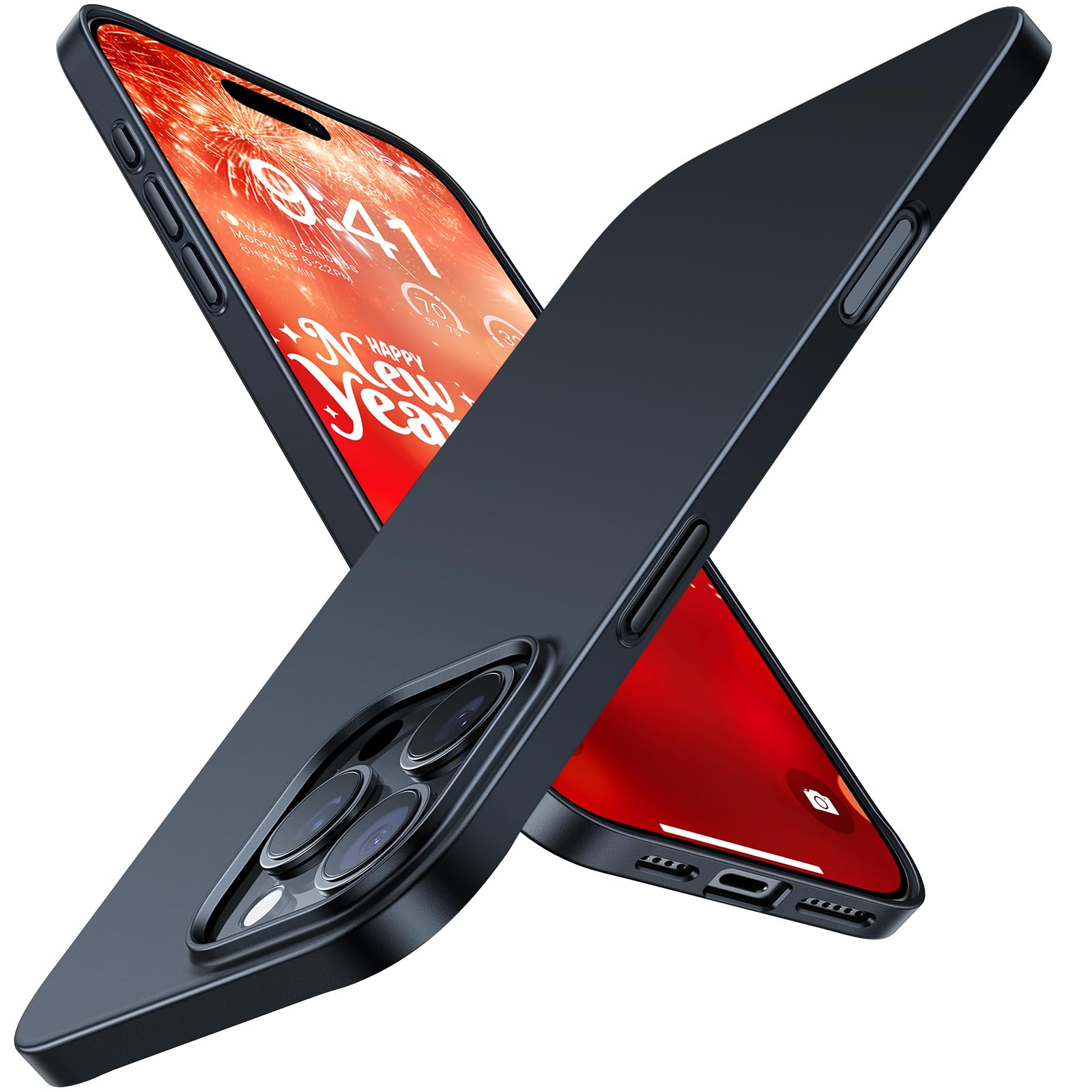 Foto 2 pulgar | Funda De Teléfono Torras Slim Fit Para Iphone 16 Pro Max Negra - Venta Internacional.