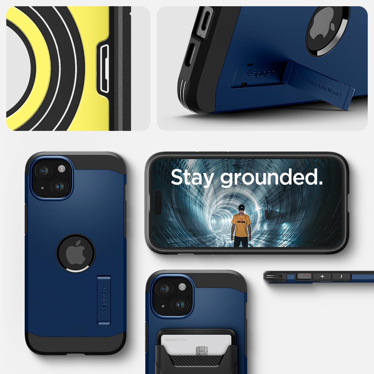 Foto 3 pulgar | Funda Spigen Tough Armor Magfit Para Iphone 15, Color Azul Marino - Venta Internacional.