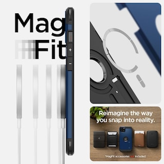 Foto 3 | Funda Spigen Tough Armor Magfit Para Iphone 15, Color Azul Marino - Venta Internacional.