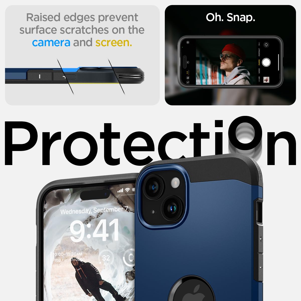 Foto 6 | Funda Spigen Tough Armor Magfit Para Iphone 15, Color Azul Marino - Venta Internacional.
