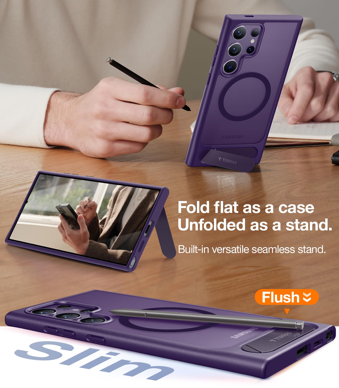 Foto 3 pulgar | Funda Para Teléfono Torras, Fuerte Soporte Magnético Para Samsung Galaxy S24 Ultra - Venta Internacional.