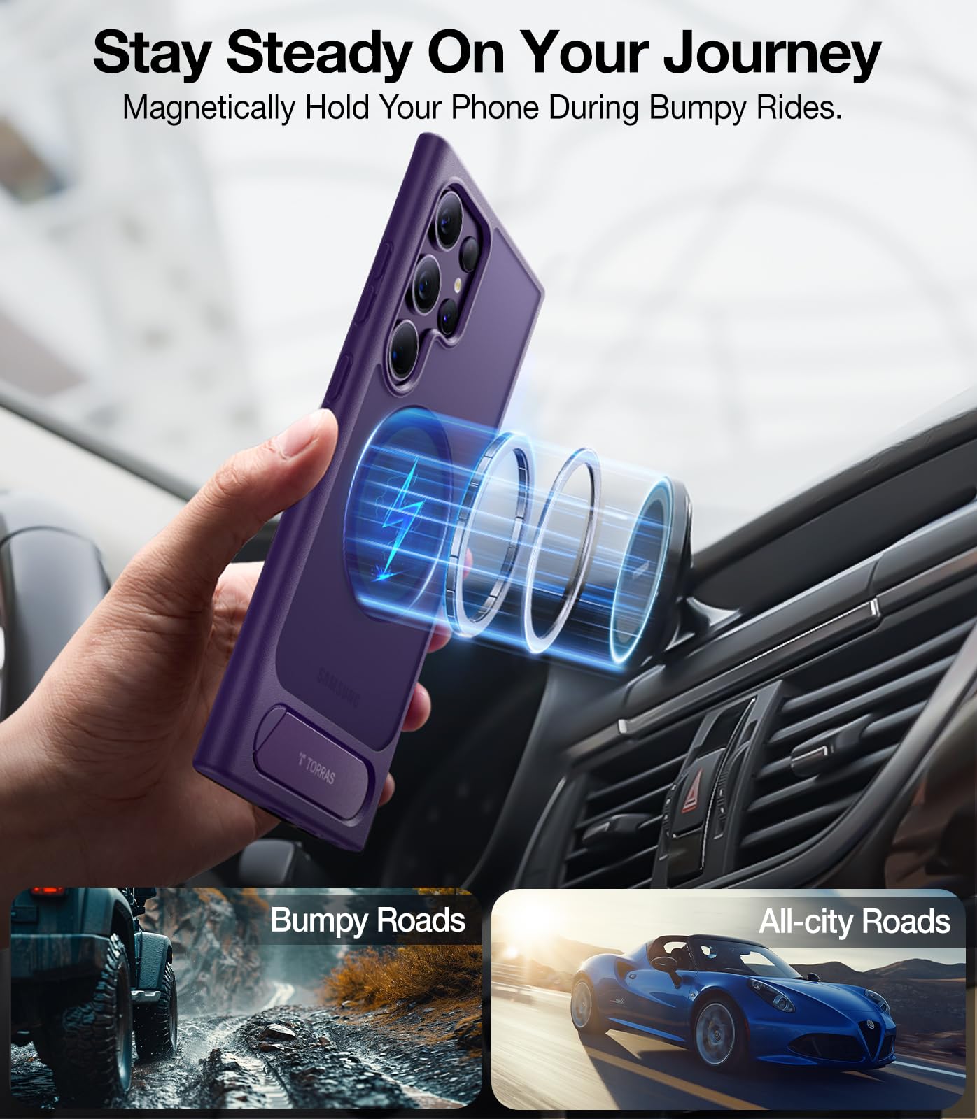 Foto 5 pulgar | Funda Para Teléfono Torras, Fuerte Soporte Magnético Para Samsung Galaxy S24 Ultra - Venta Internacional.