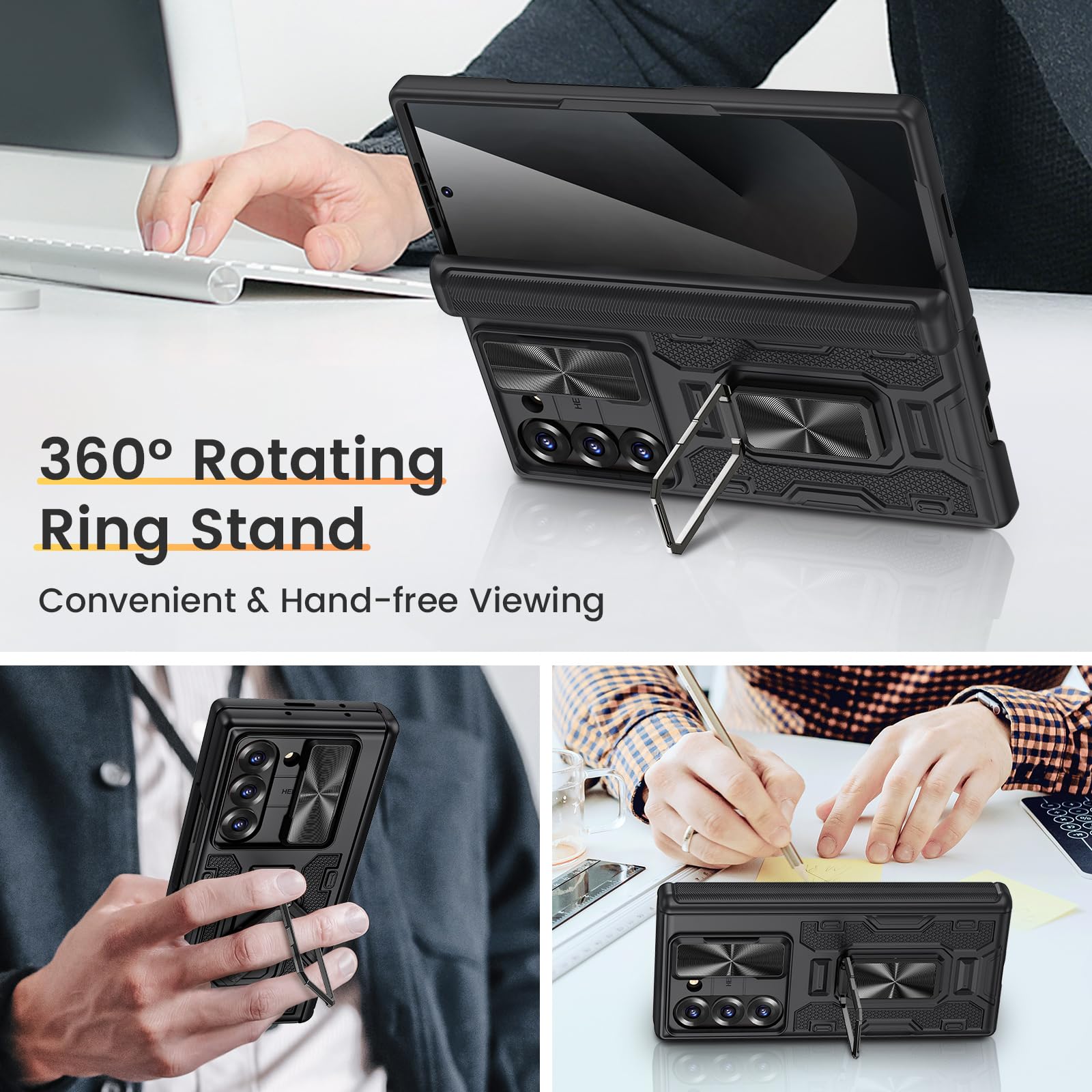 Foto 7 pulgar | Funda Vego Para Samsung Galaxy Z Fold 6 Con Pantalla De Privacidad Negra - Venta Internacional.