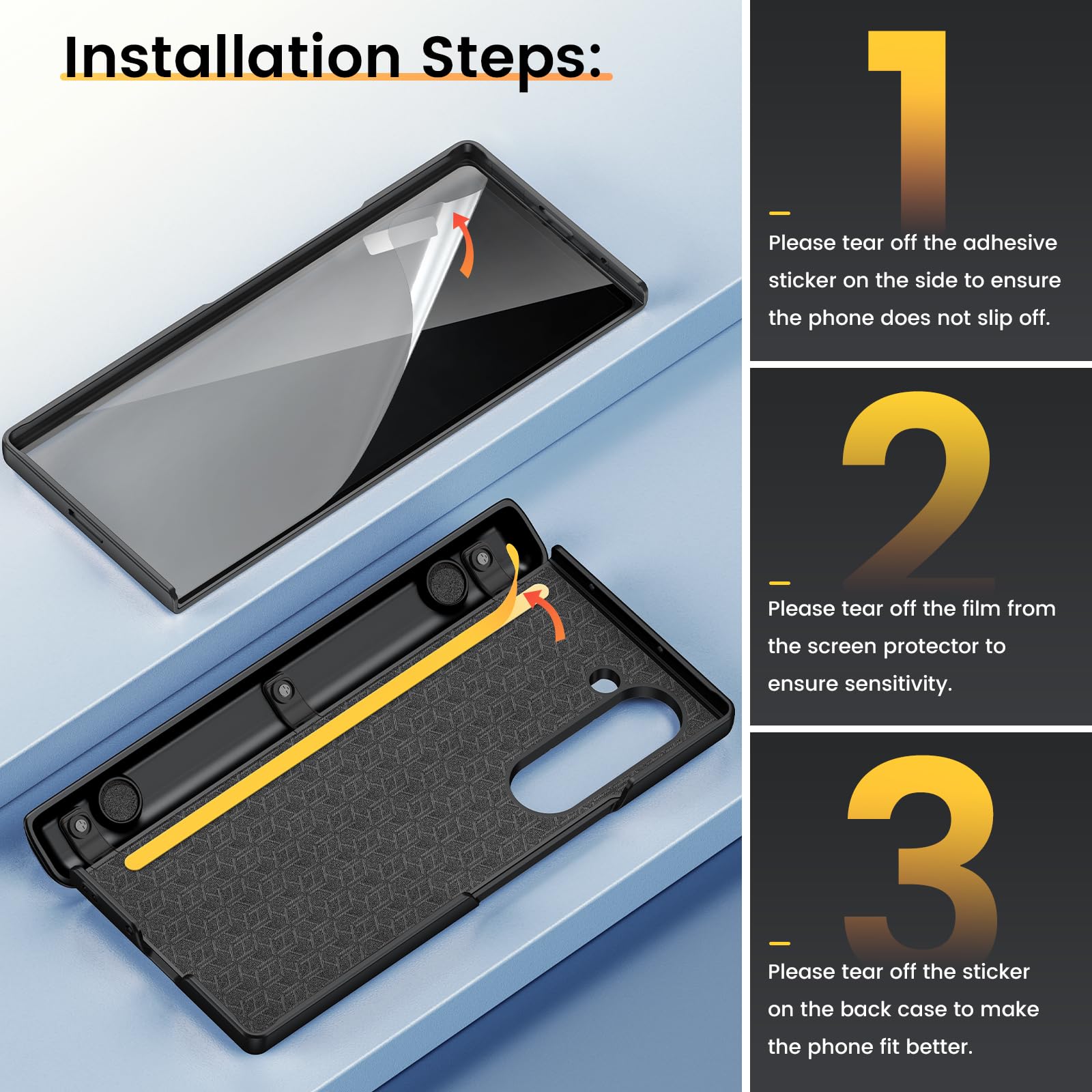 Foto 8 pulgar | Funda Vego Para Samsung Galaxy Z Fold 6 Con Pantalla De Privacidad Negra - Venta Internacional.