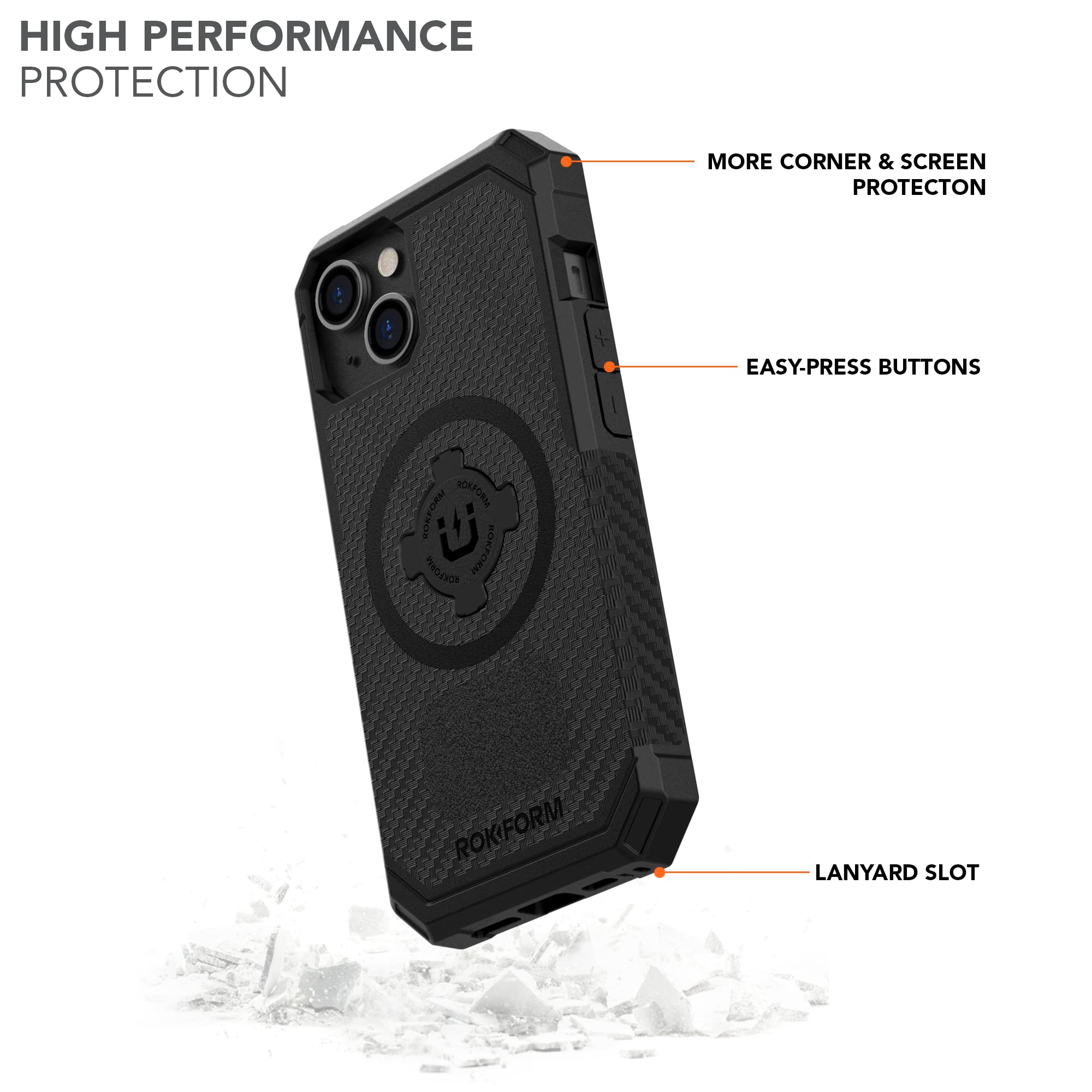 Foto 3 pulgar | Funda Magnética Rokform Rugged Series Para Iphone 14, Color Negro - Venta Internacional.