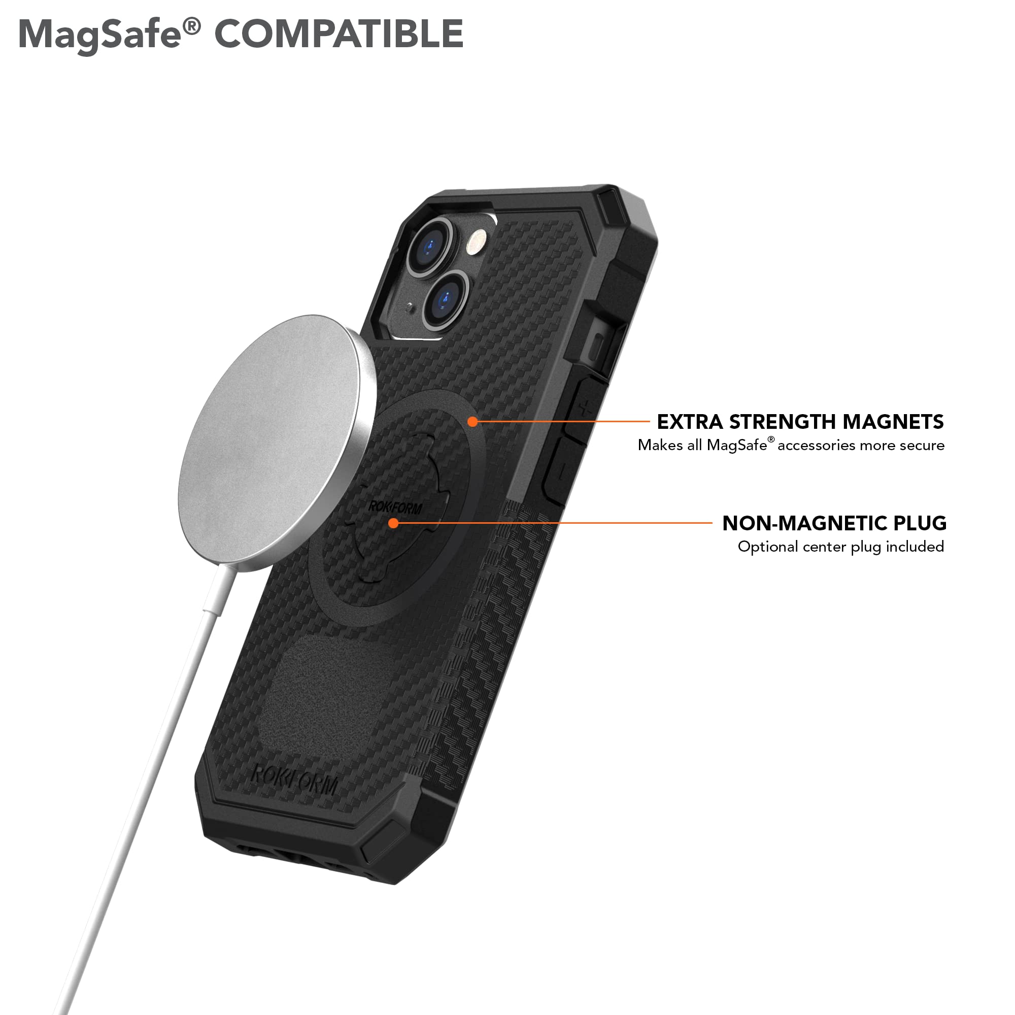 Foto 5 pulgar | Funda Magnética Rokform Rugged Series Para Iphone 14, Color Negro - Venta Internacional.