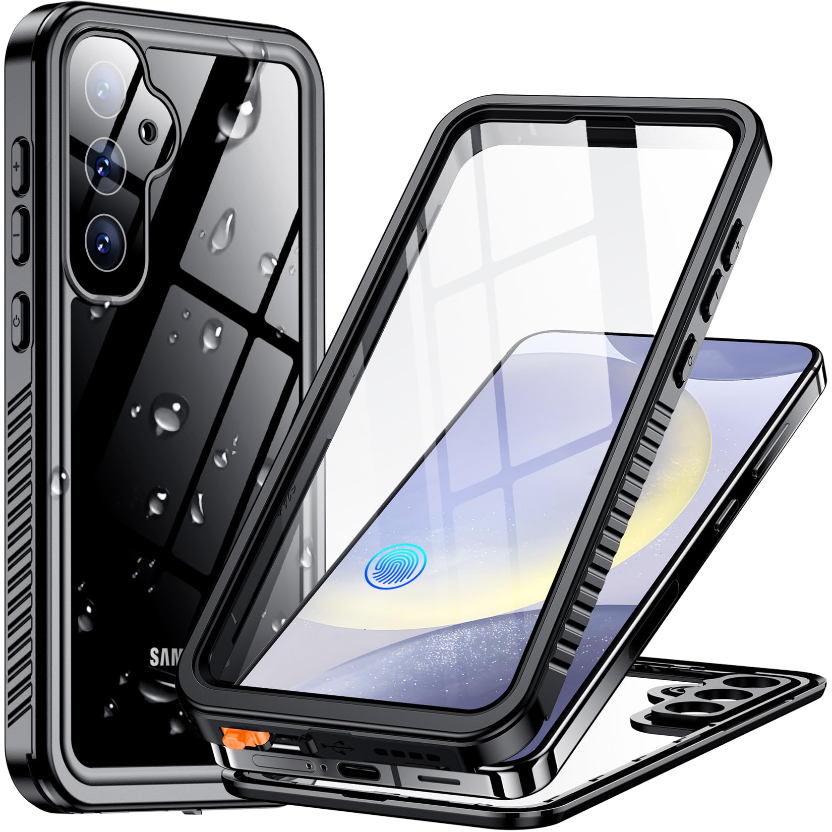 Foto 2 pulgar | Funda De Teléfono Temdan Impermeable Con Lente Para Samsung Galaxy S24+ - Venta Internacional.